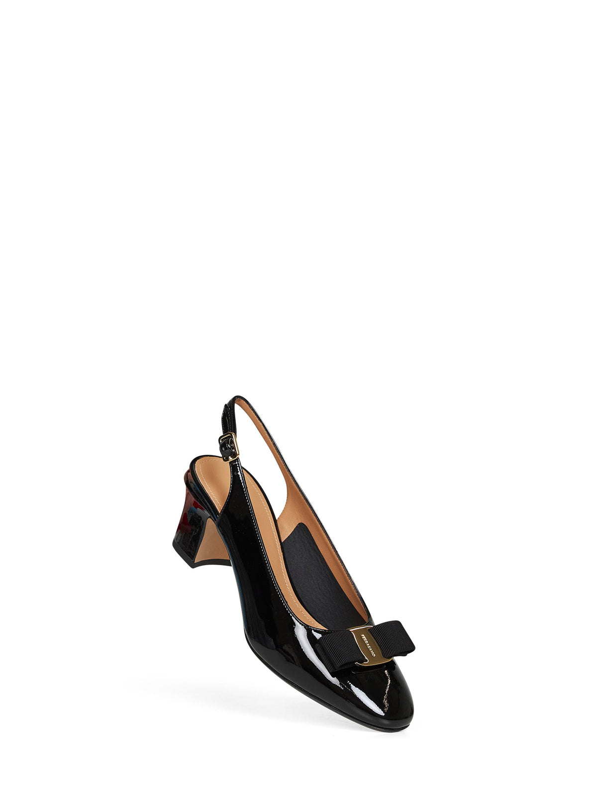 Ferragamo Women Black Vara Bow Slingback Pumps FERRAGAMO
