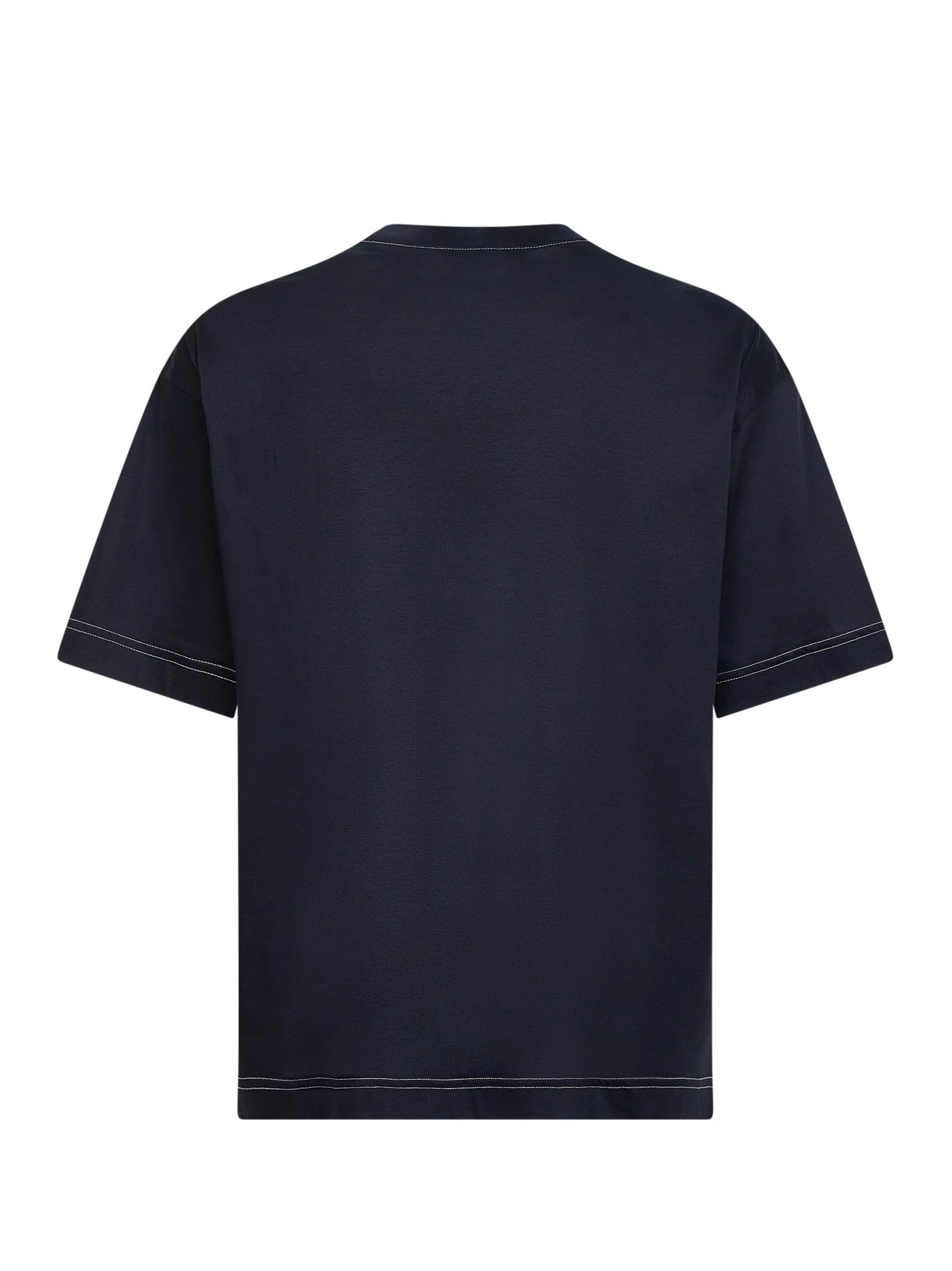 Giorgio Armani Men Blue Cotton Interlock Denim Collection T-Shirt GIORGIO ARMANI