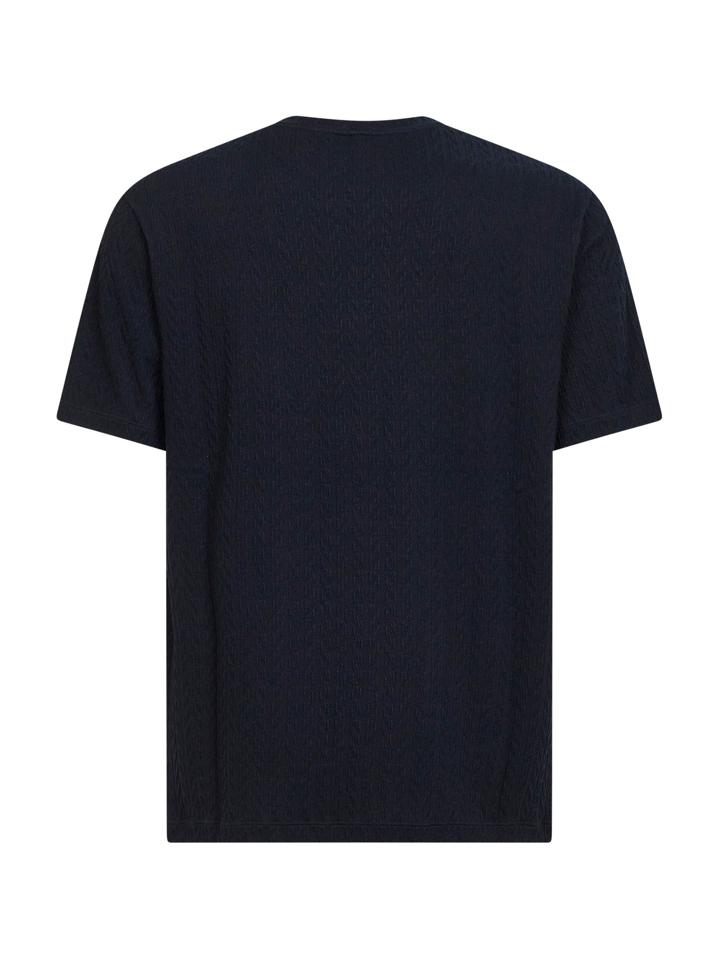 Giorgio Armani Men Dark Navy Asv Embossed Viscose Blend T-Shirt GIORGIO ARMANI