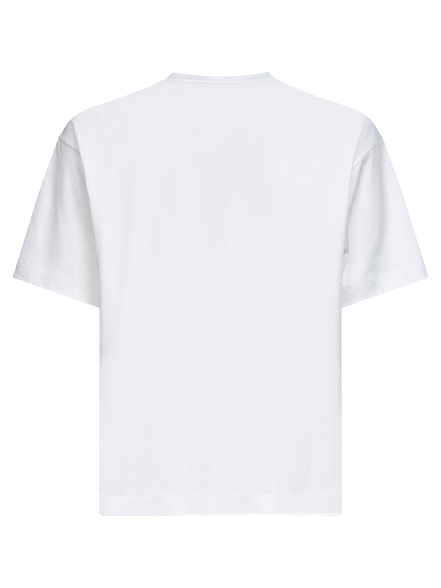 Giorgio Armani Men Ivory Cotton Interlock Jersey T-Shirt GIORGIO ARMANI