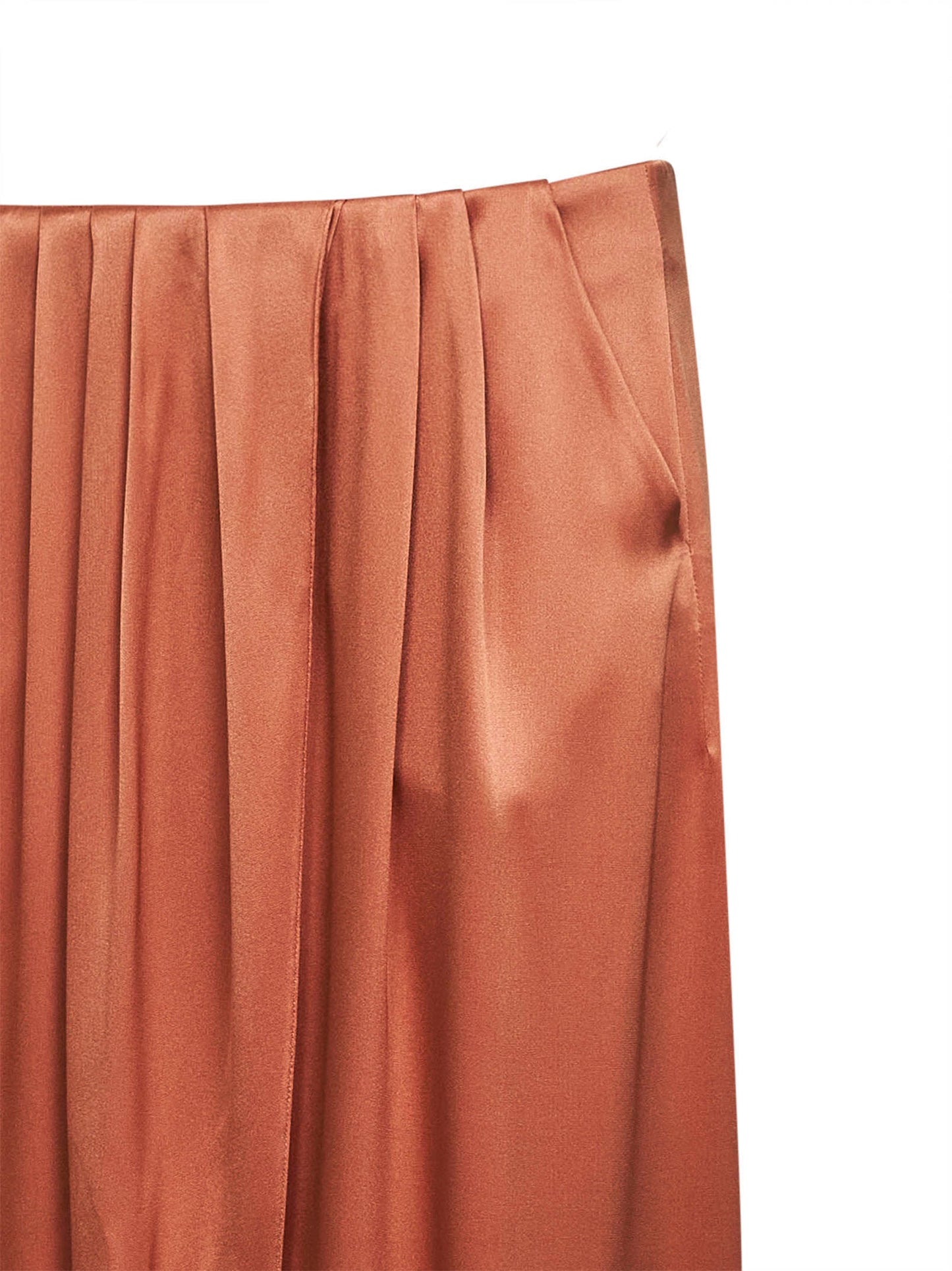 Giorgio Armani Women Orange Silk Long Wrap Skirt GIORGIO ARMANI