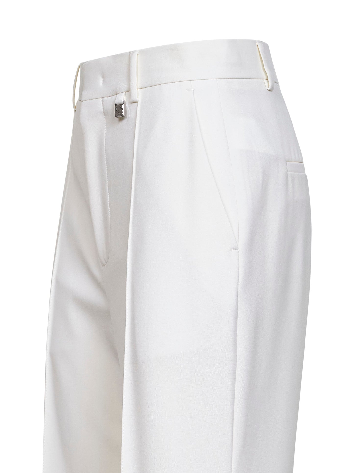 Giuseppe Di Morabito Women White Virgin Wool Flared Trousers GIUSEPPE DI MORABITO