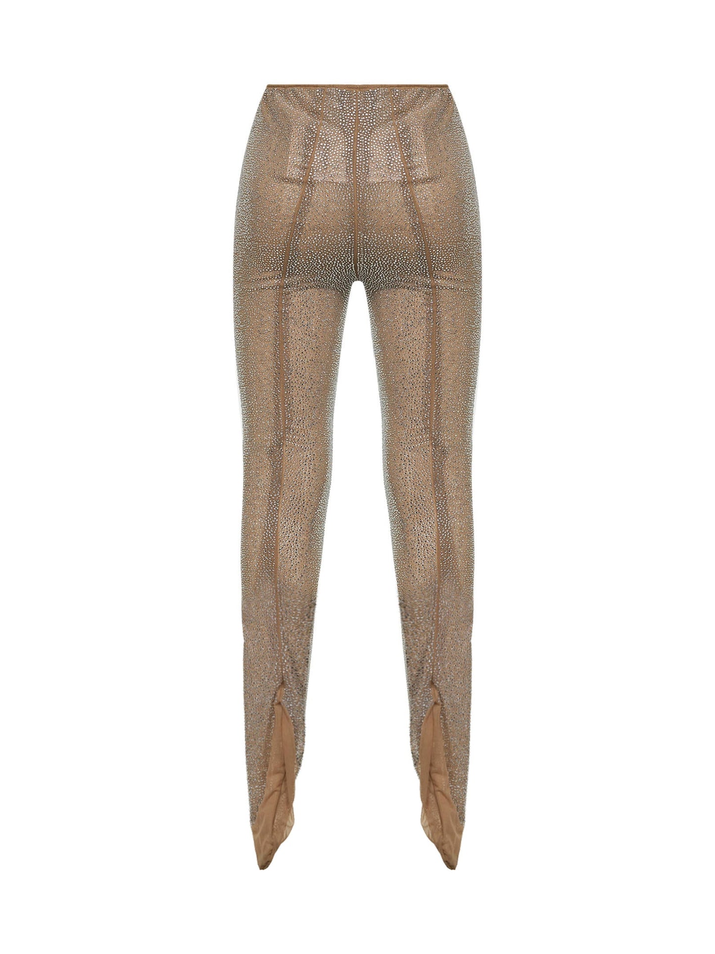 Giuseppe Di Morabito Women Beige Crystal Leggings GIUSEPPE DI MORABITO