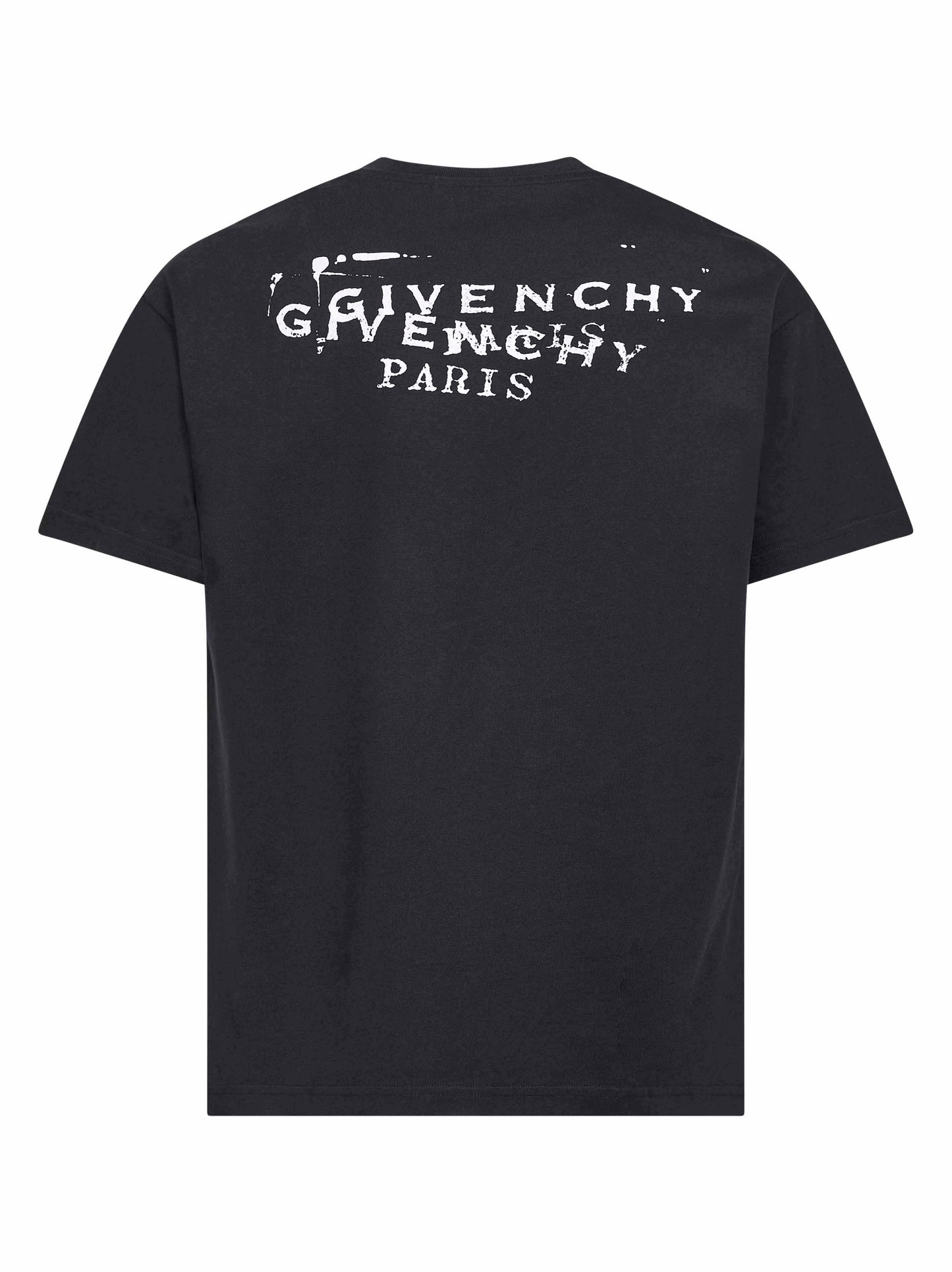 Givenchy Men Black Givenchy Stamp Print T-Shirt GIVENCHY