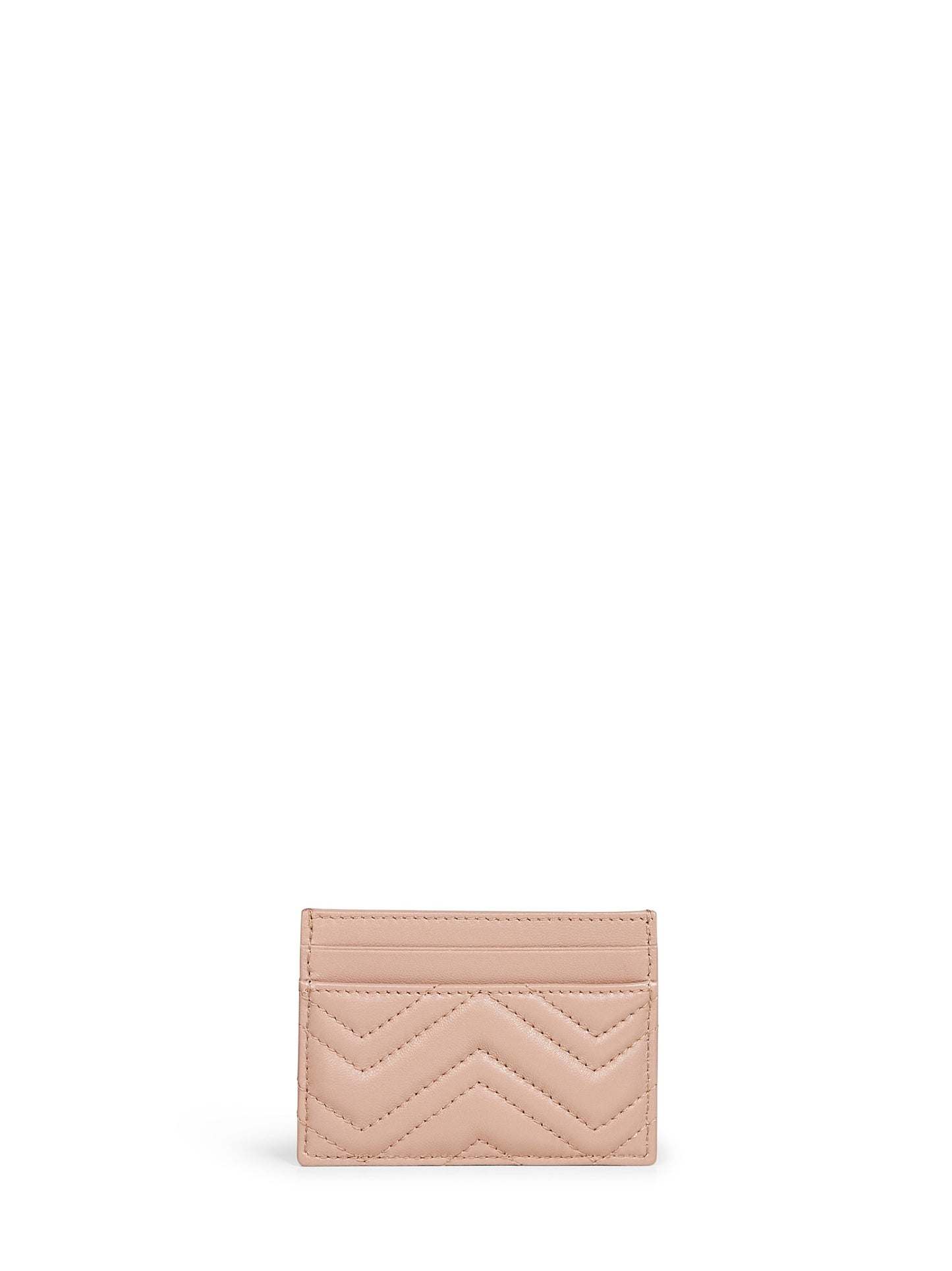 Gucci Women Pinkish Beige Gg Marmont Card Holder