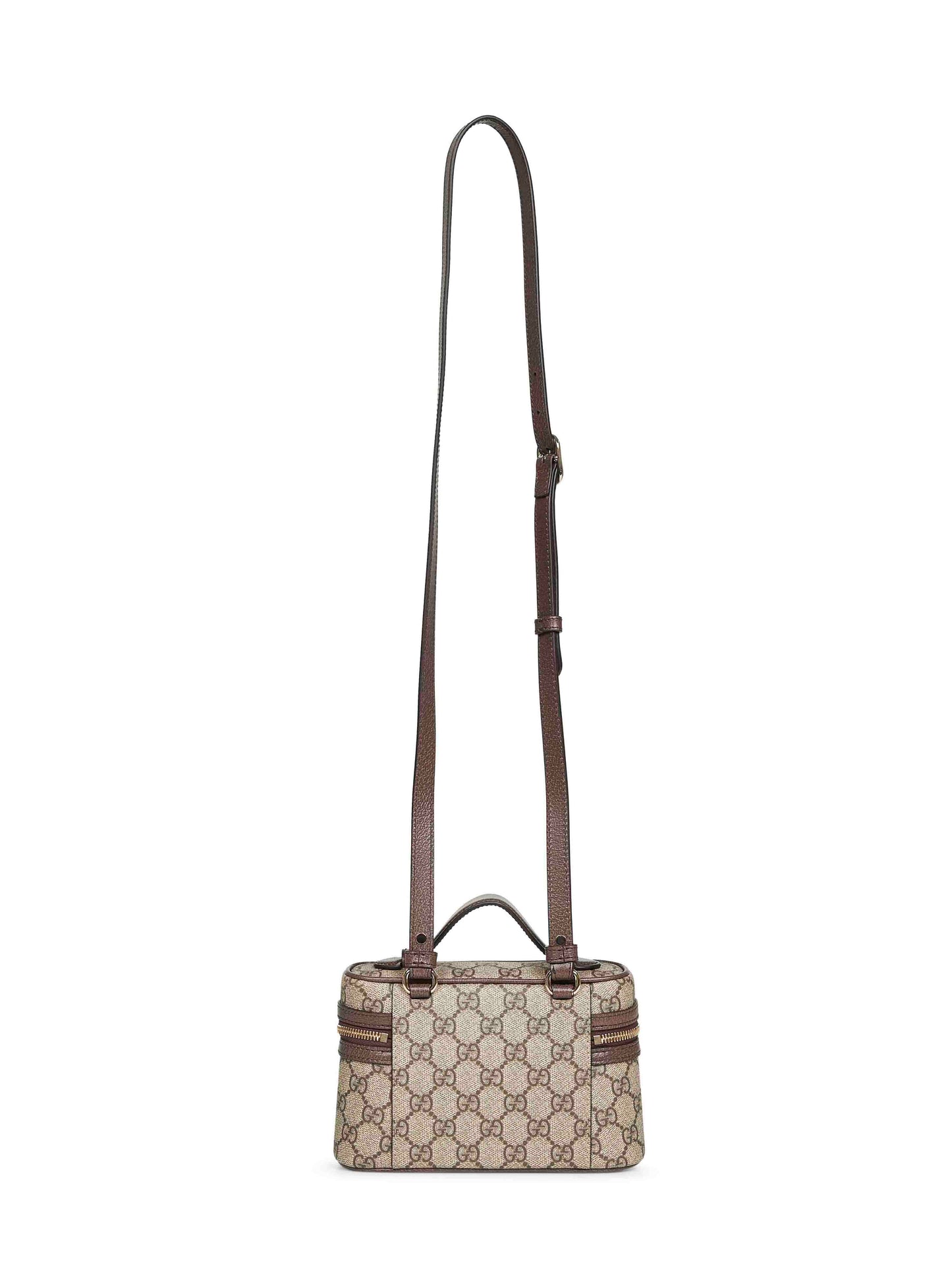 Gucci Women Beige And Dark Brown Ophidia Small Vanity Bag GUCCI