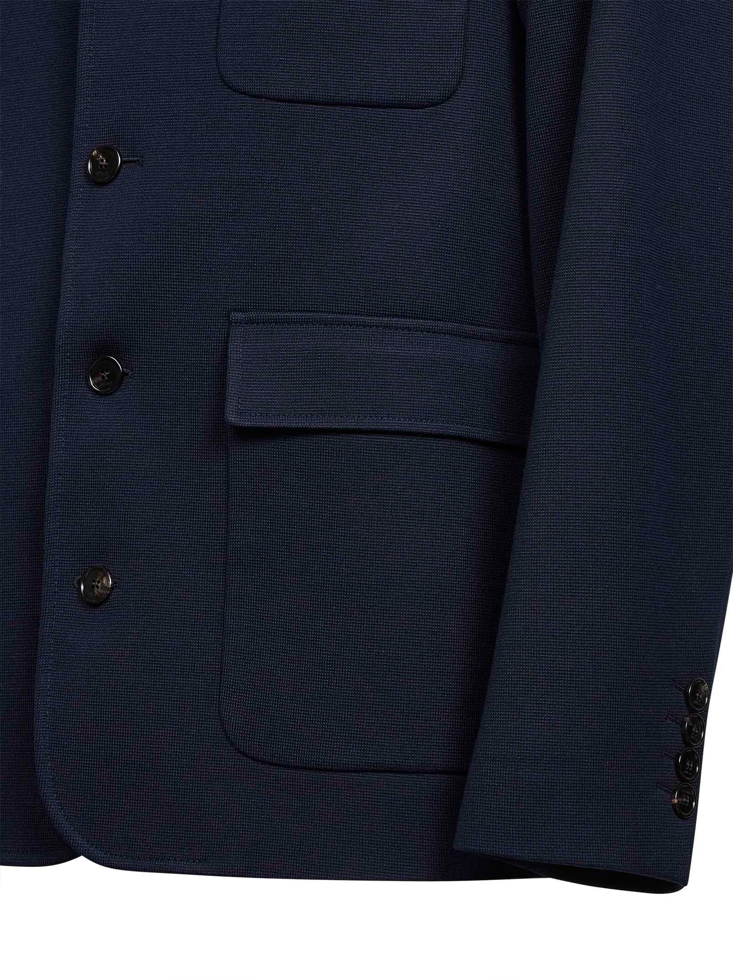 Gucci Men Dark Blue Cotton Jersey Single-Breasted Jacket GUCCI