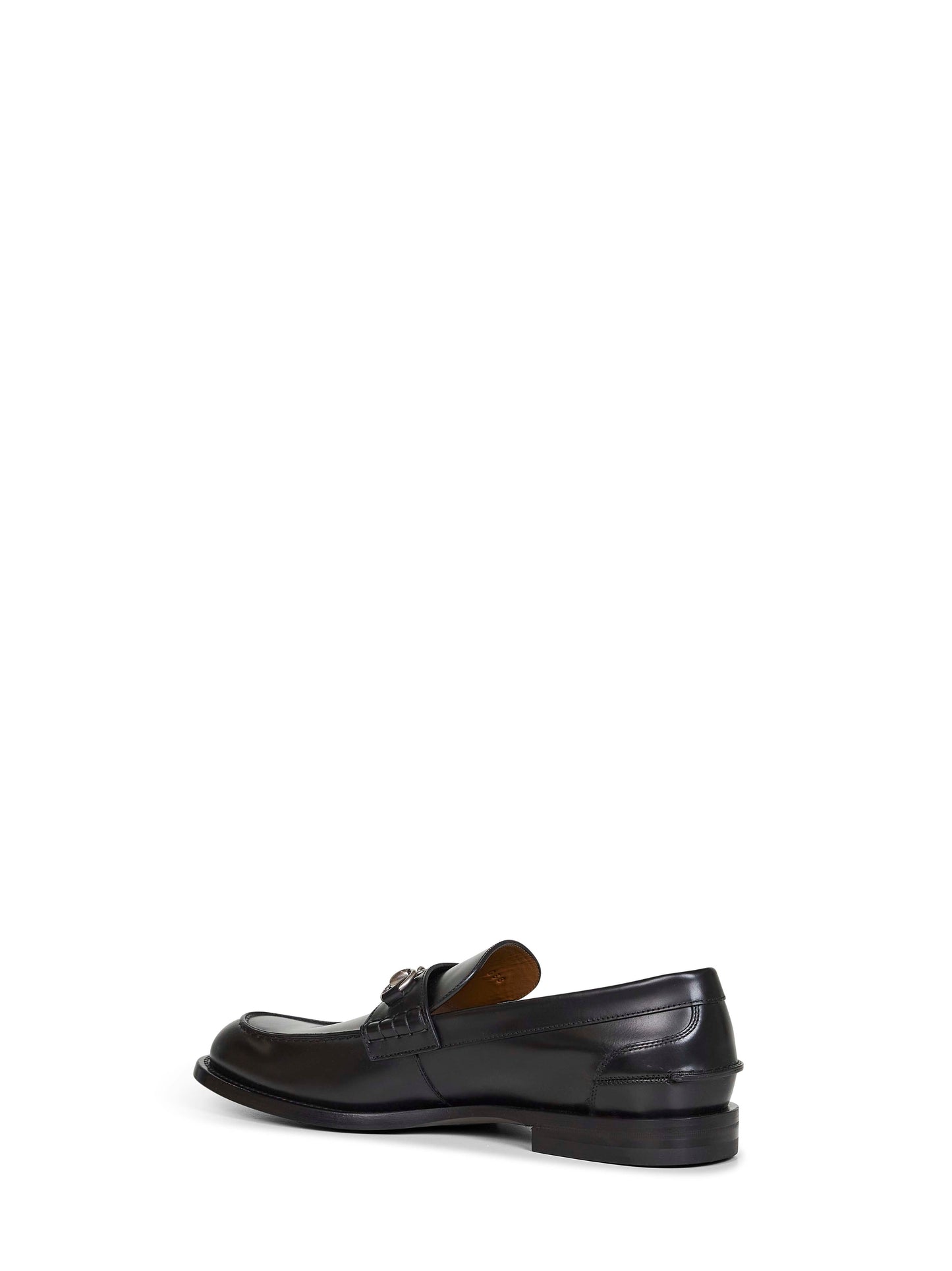 Gucci Men Black Leather Loafers With Horsebit GUCCI