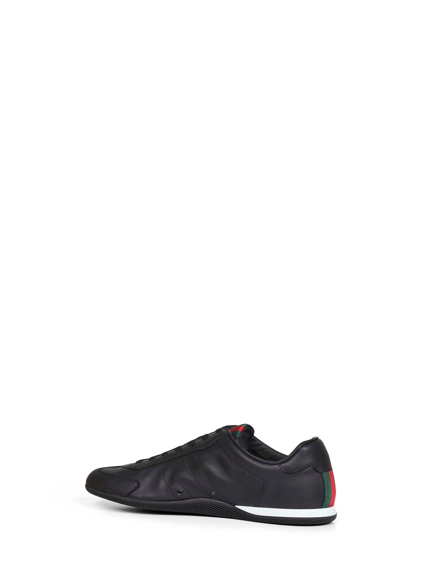 Gucci Men Black Smooth Leather Gucci Shift Sneakers GUCCI