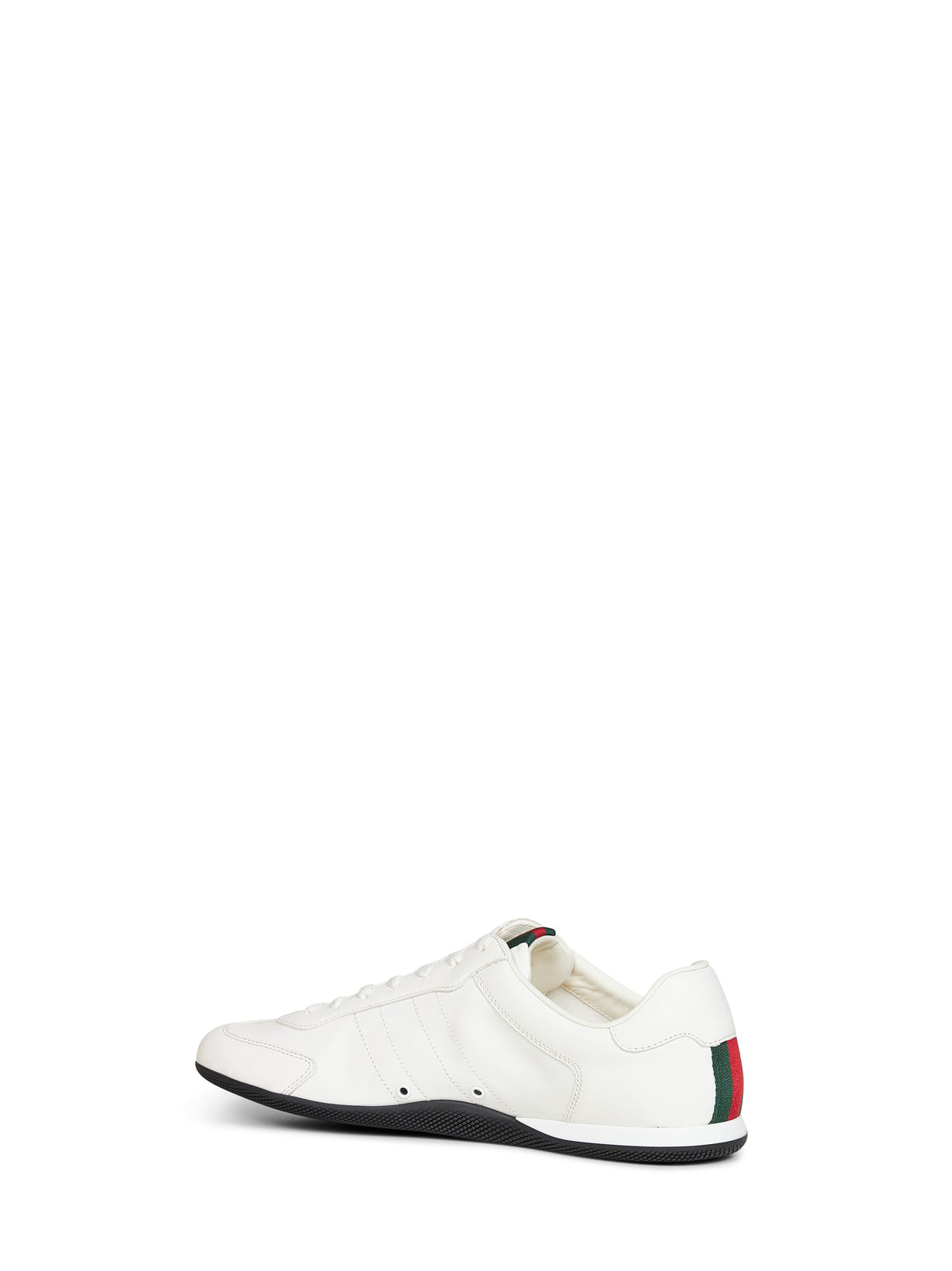 Gucci Men White Smooth Leather Gucci Shift Sneakers GUCCI