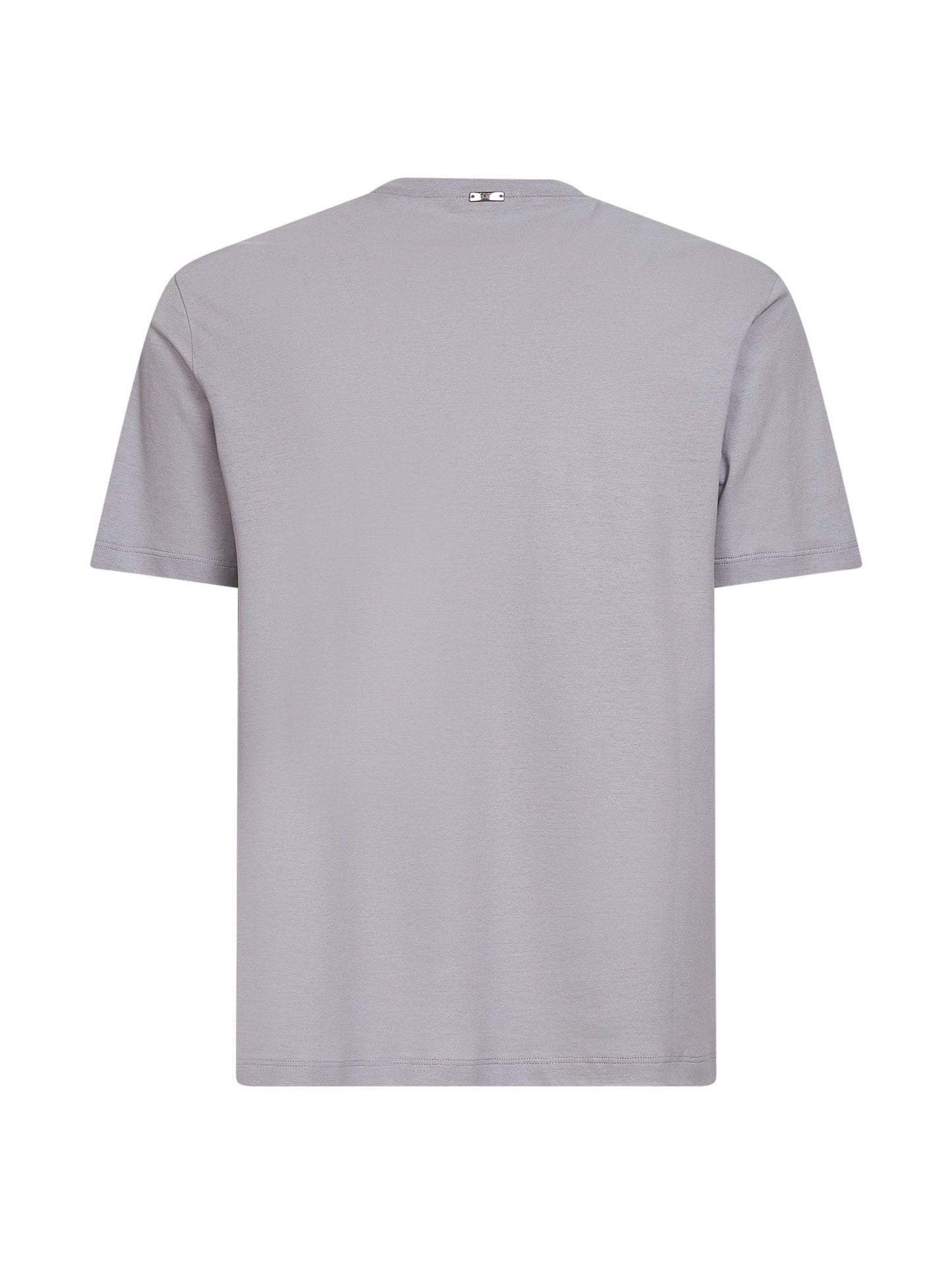 Herno Men Light Grey Lightweight Crepe Voile Jersey T-Shirt HERNO