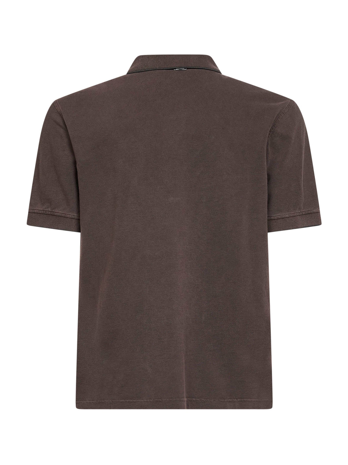 Herno Men Dark Brown Cotton Pique Logo Polo Shirt HERNO