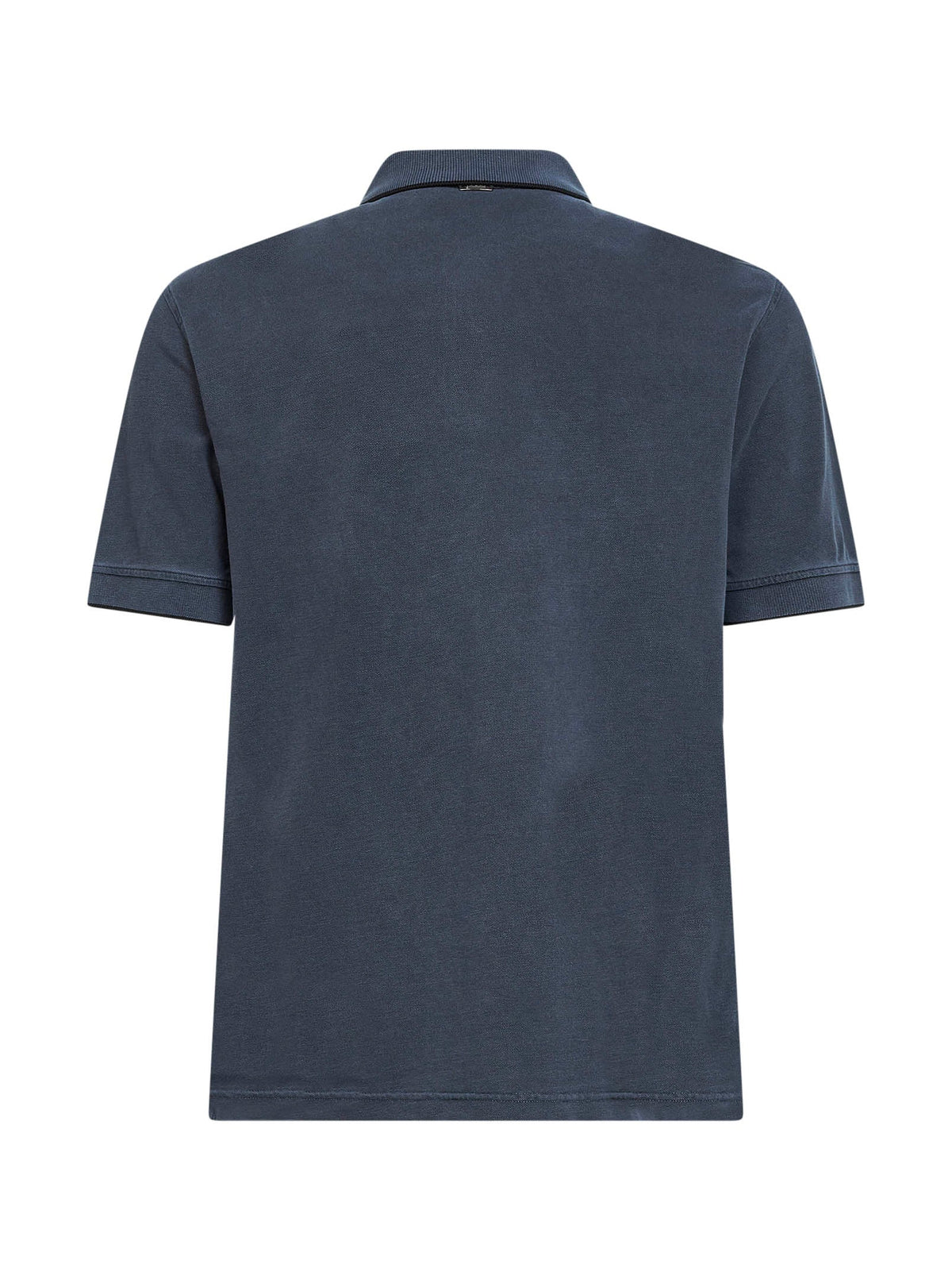 Herno Men Blue Cotton Pique Logo Polo Shirt HERNO