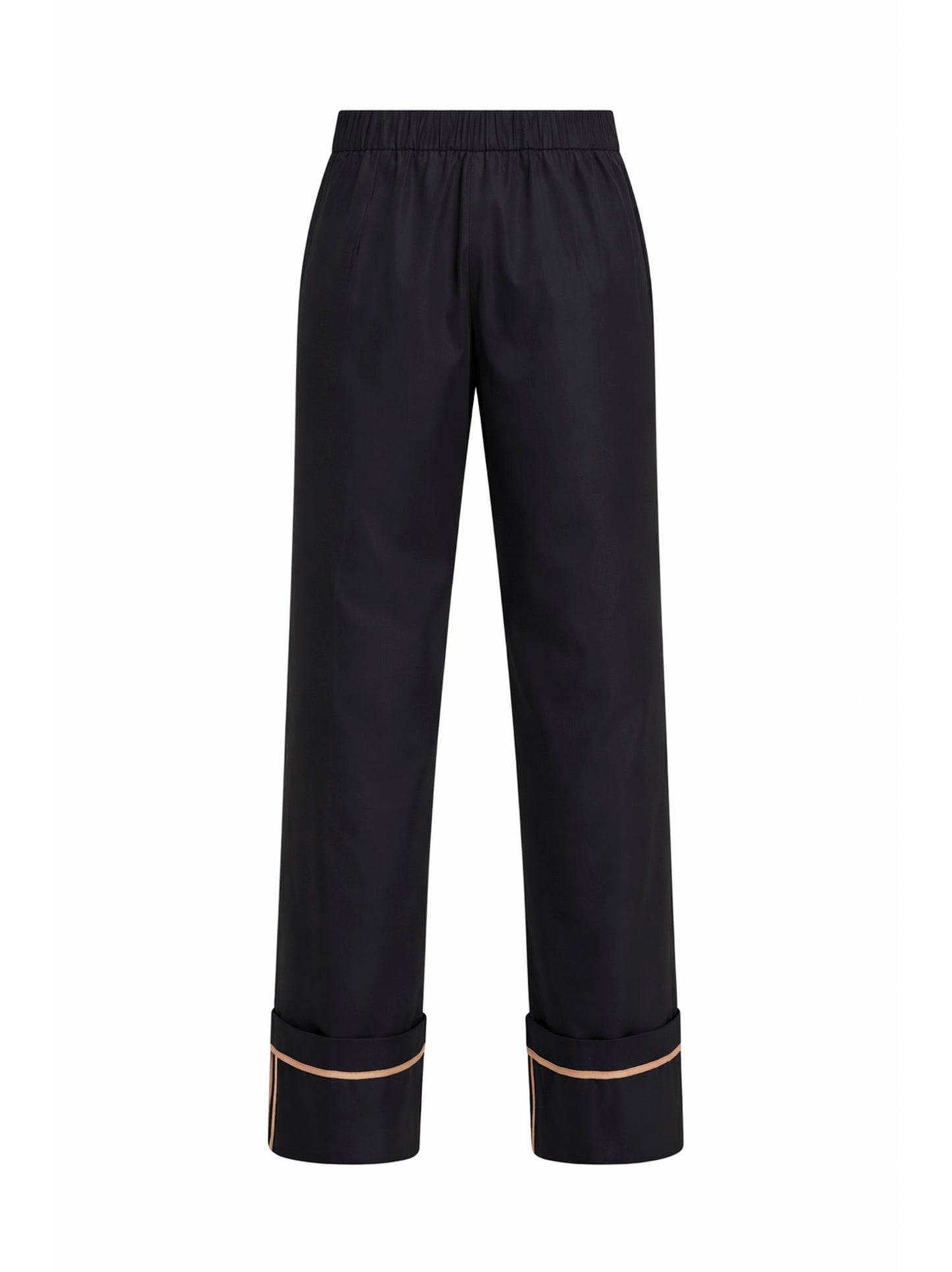Herno Women Blue Cotton Gabardine Trousers With Turn-Up Hems HERNO