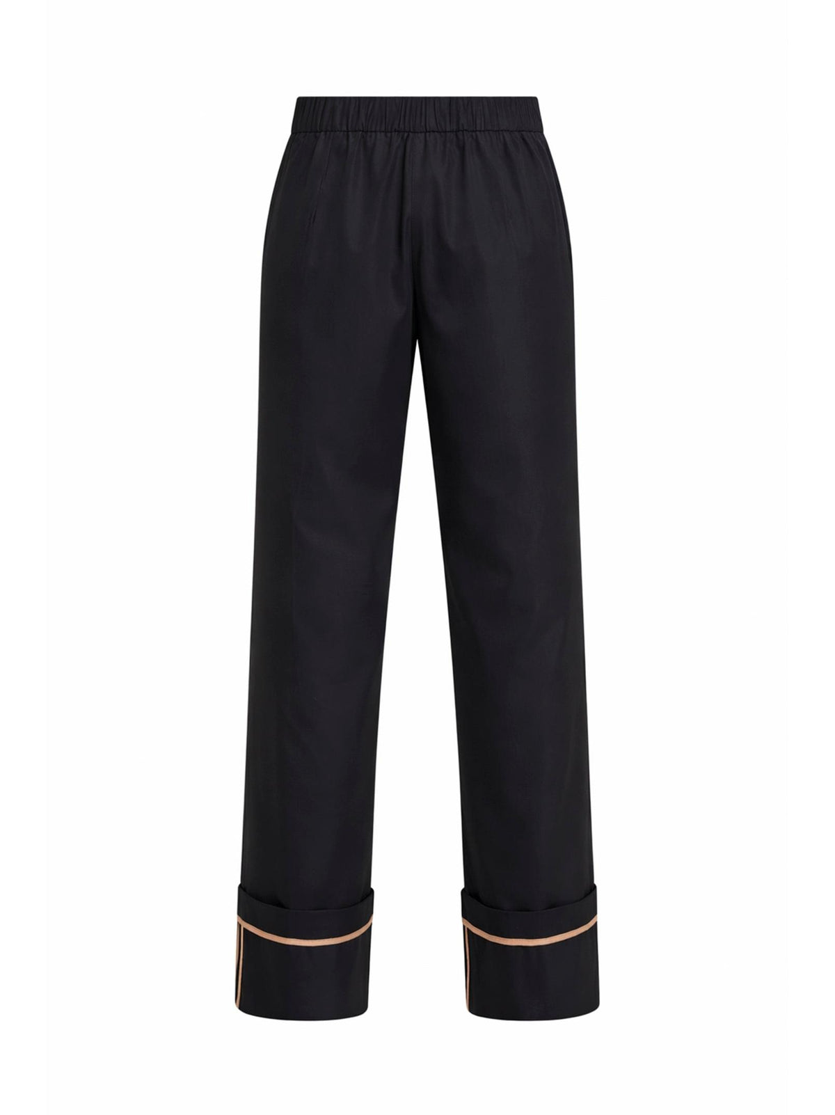 Herno Women Blue Cotton Gabardine Trousers With Turn-Up Hems HERNO