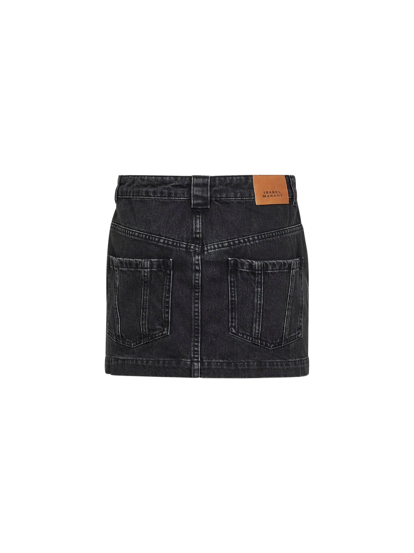 Marant Etoile Women Black Faded Denim Juana Mini Skirt ISABEL MARANT ETOILE