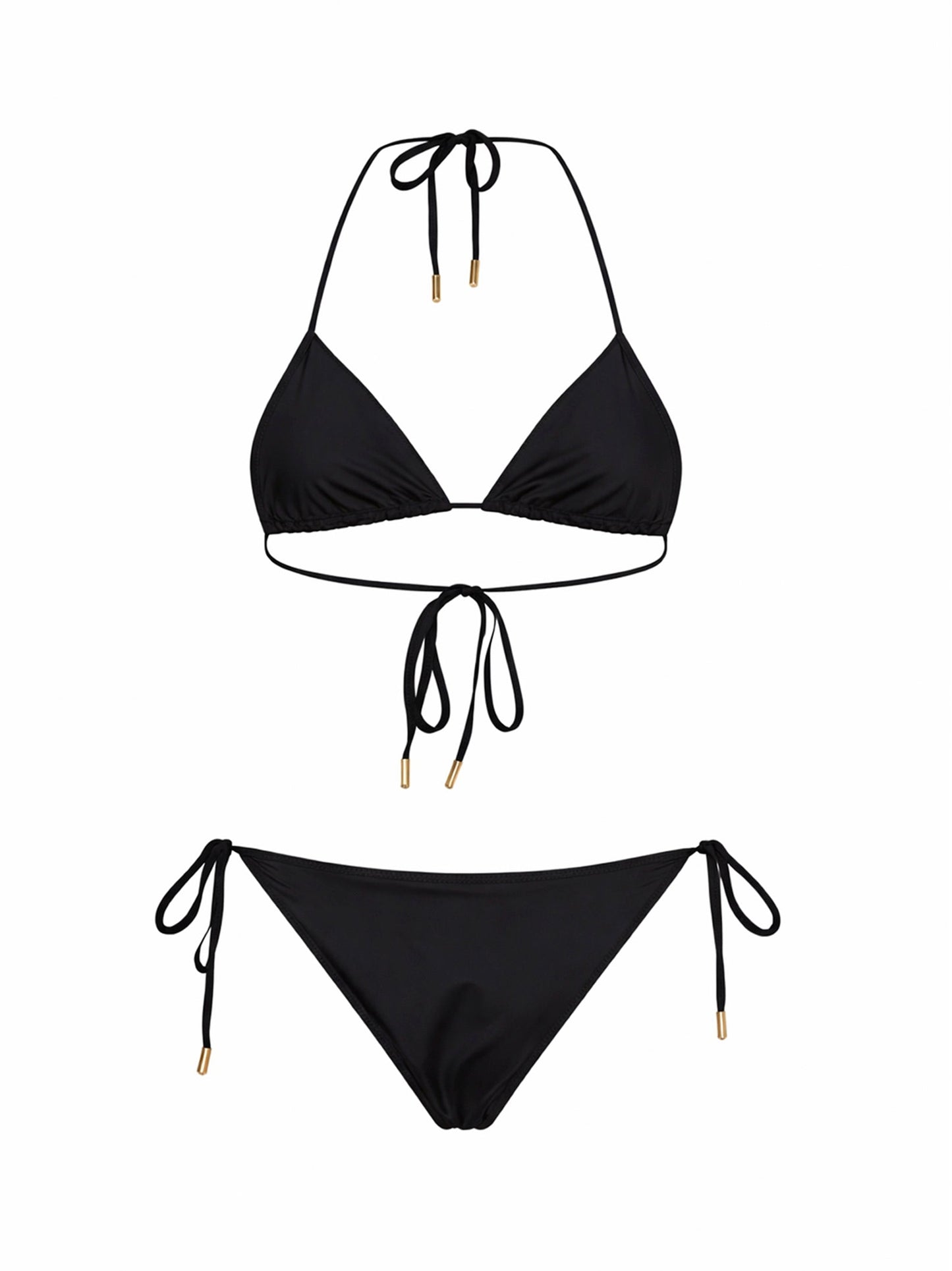 Marine Serre Women Black Stretch Jersey Bikini With Moon Embroidery MARINE SERRE