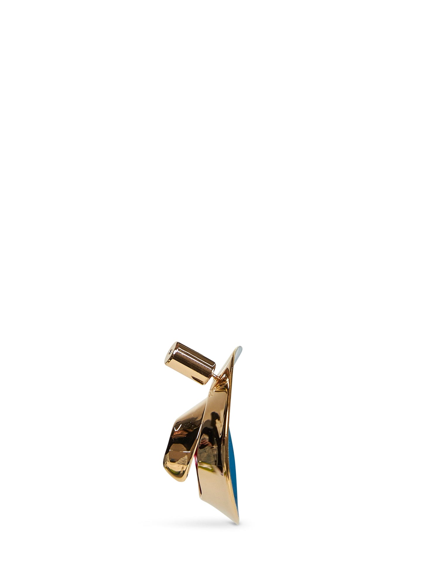 Marni Women Astral Blue Enameled Metal Spiral Earrings MARNI