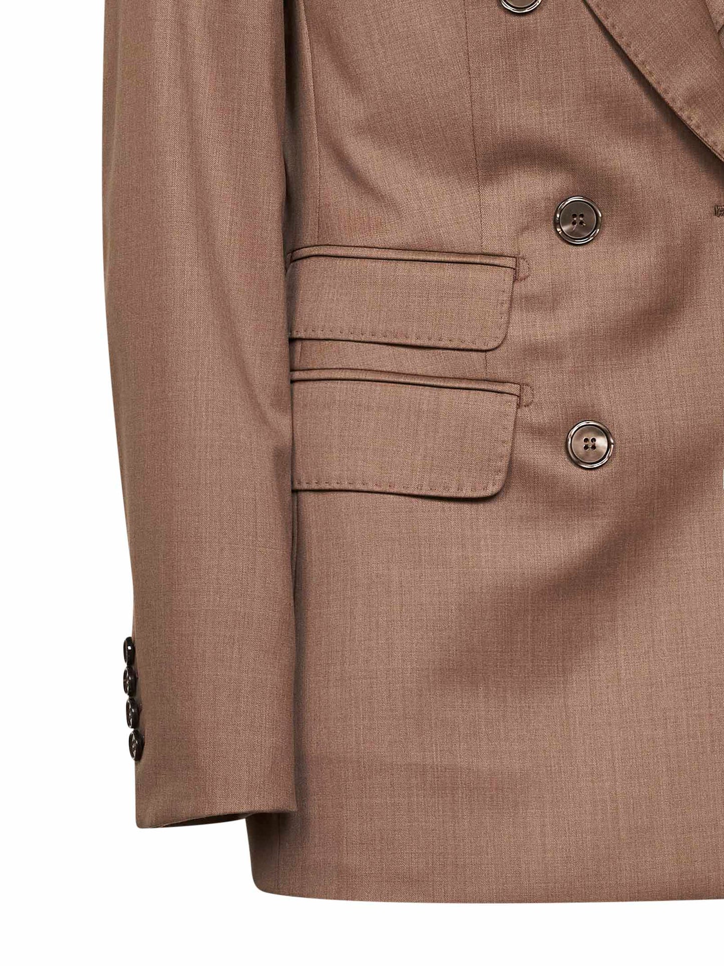 Max Mara Women Hazelnut Twill Mxmcupola Double-Breasted Blazer MAX MARA