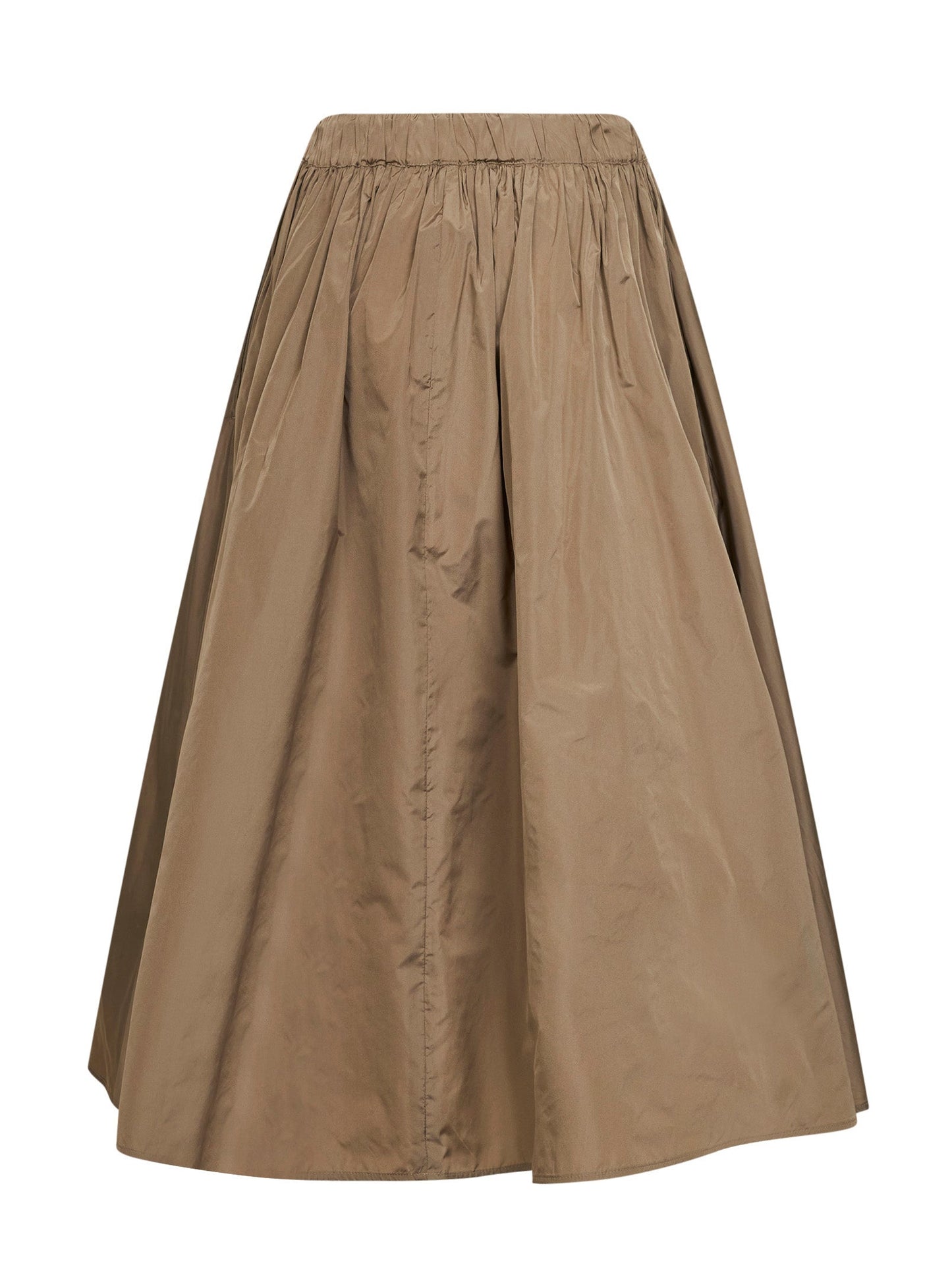 Max Mara Women Khaki Green Mxmlonza Taffeta Midi Skirt MAX MARA