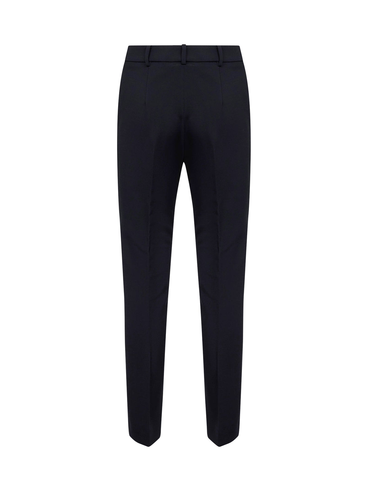 Max Mara Women Navy Blue Stretch Wool Mxmgiglio Slim Trousers MAX MARA