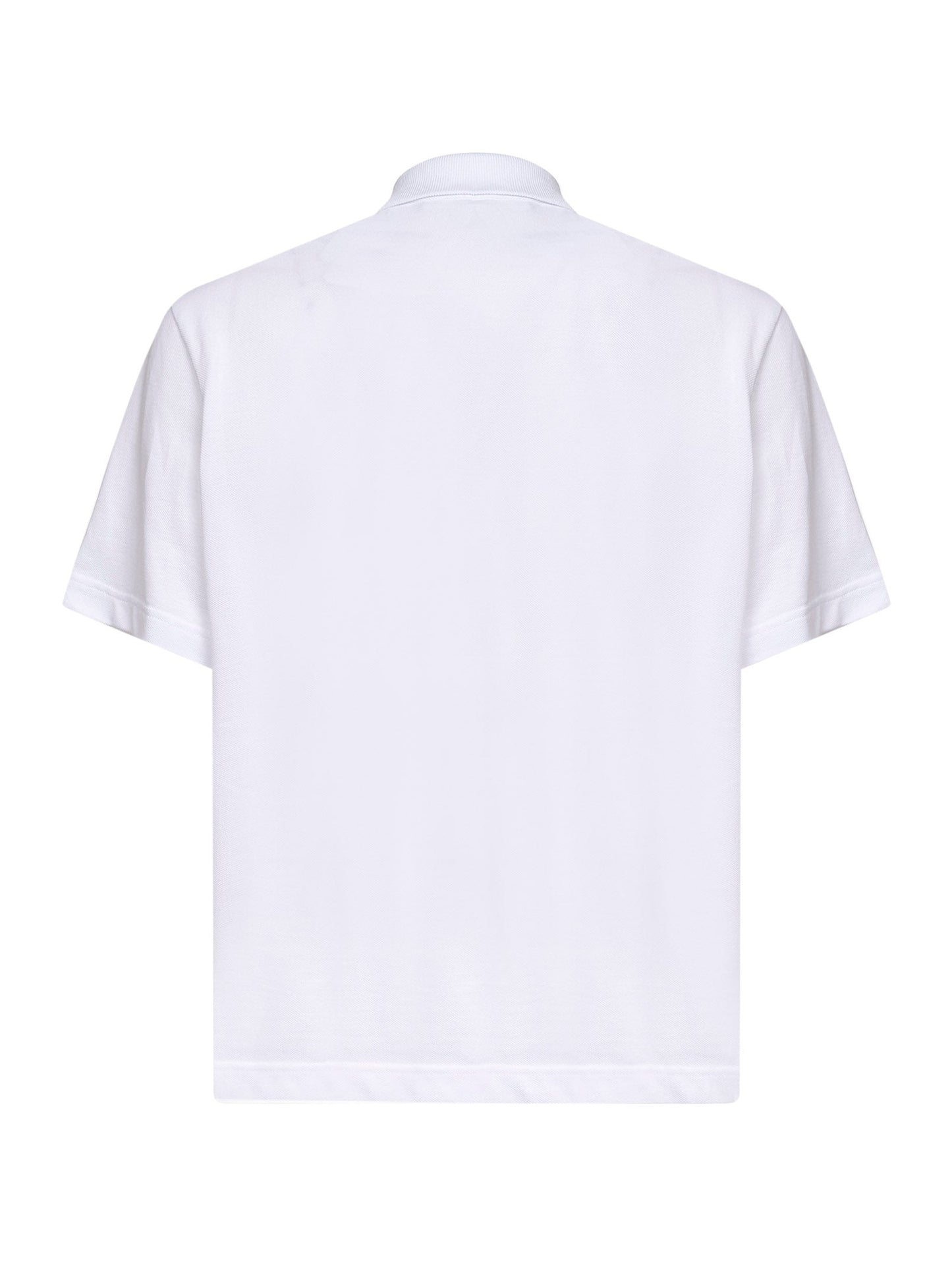 Moncler Men White Cotton Pique Logo Polo Shirt MONCLER