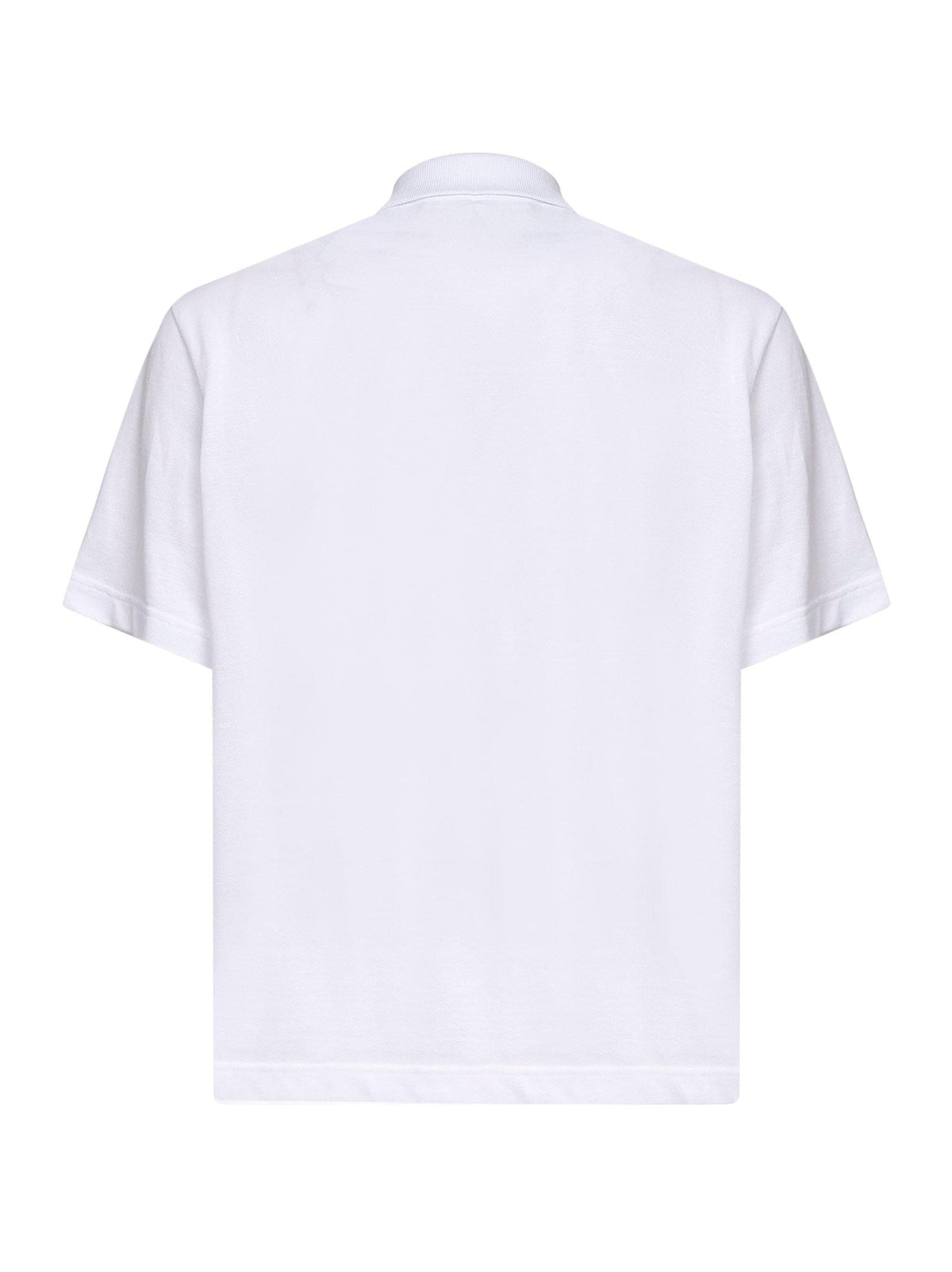 Moncler Men White Cotton Pique Logo Polo Shirt MONCLER