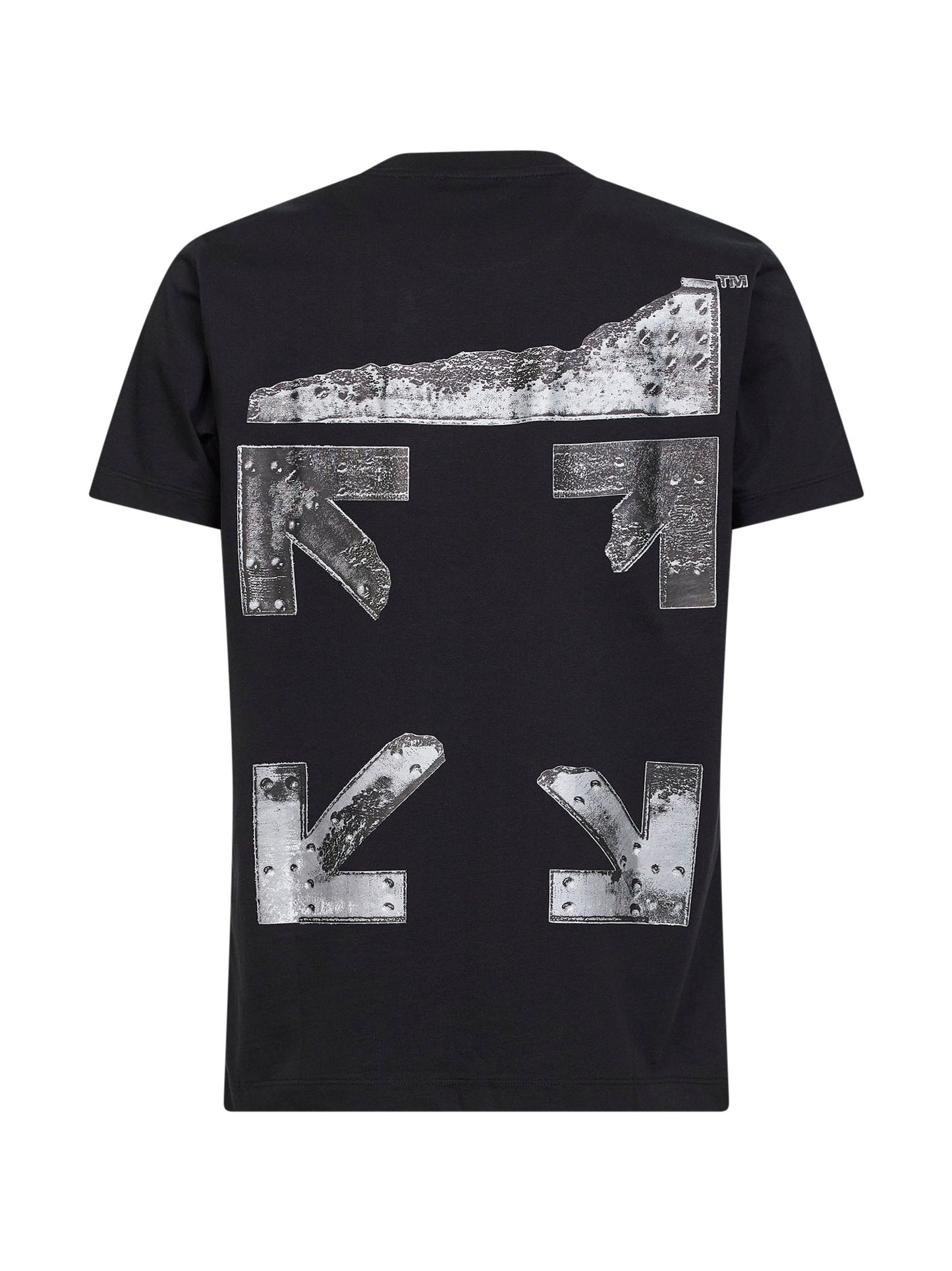 Off White Men Black Jersey Metal Arrow Slim T-Shirt OFF-WHITE