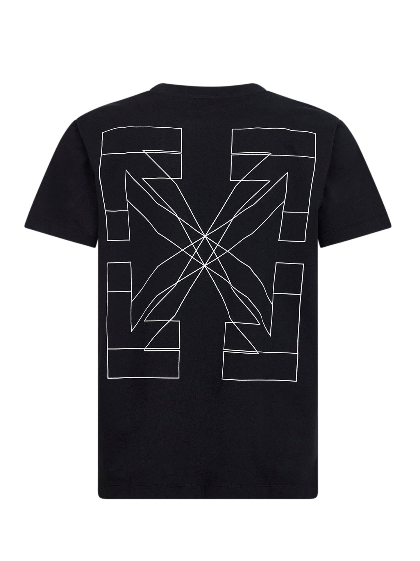 Off White Men Black Cotton Jersey Slim-Fit Printed T-Shirt OFF-WHITE