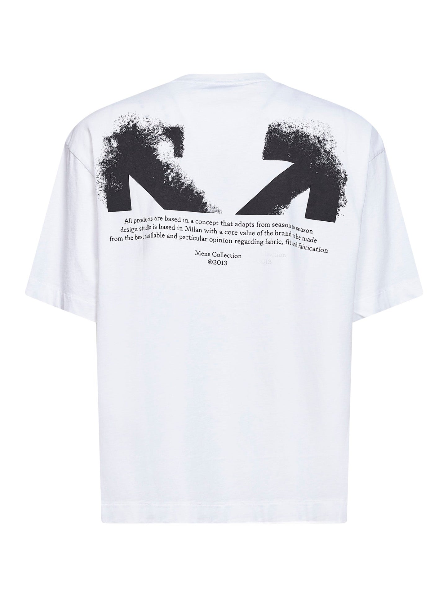 Off White Men White Jersey Half Arrow Skate T-Shirt<Br/> OFF-WHITE