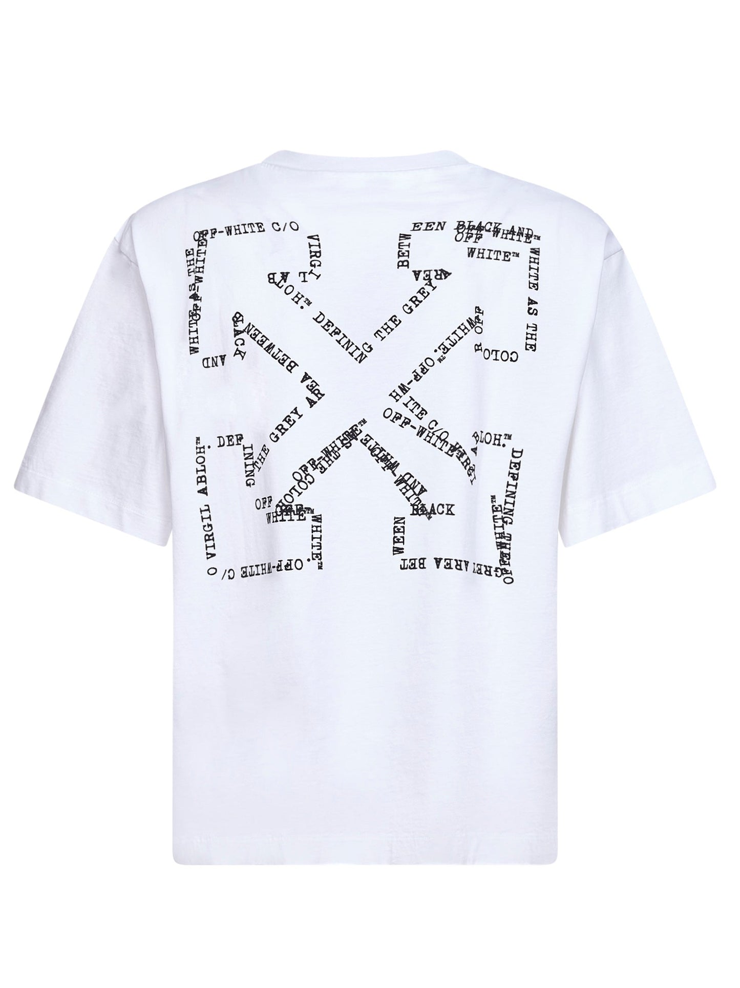 Off White Men White Cotton Jersey Type Arrow Skate T-Shirt OFF-WHITE
