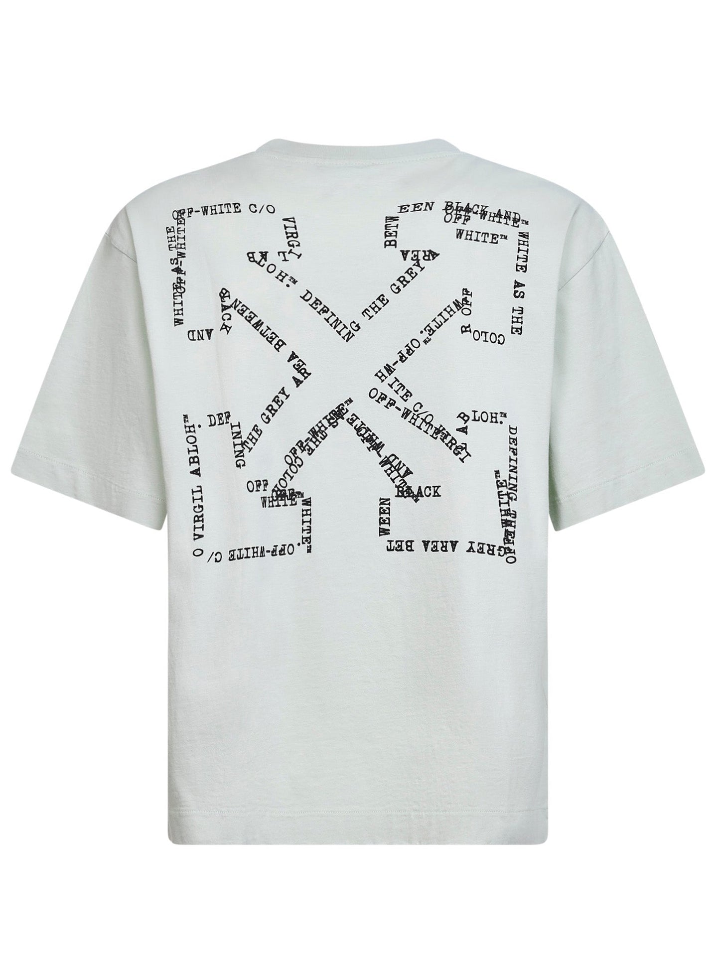 Off White Men Mint Cotton Jersey Type Arrow Skate T-Shirt OFF-WHITE