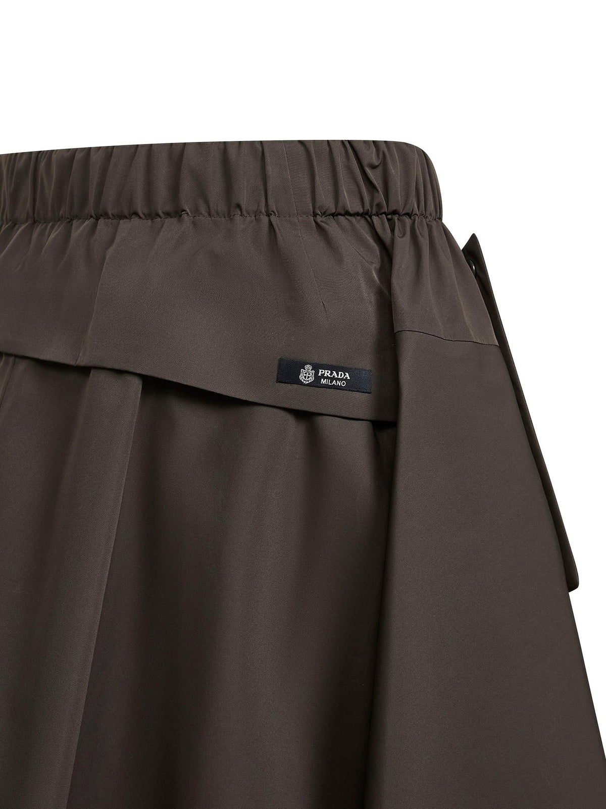 Prada Abbigliamento Women Green Technical Canvas Circle Midi Skirt PRADA