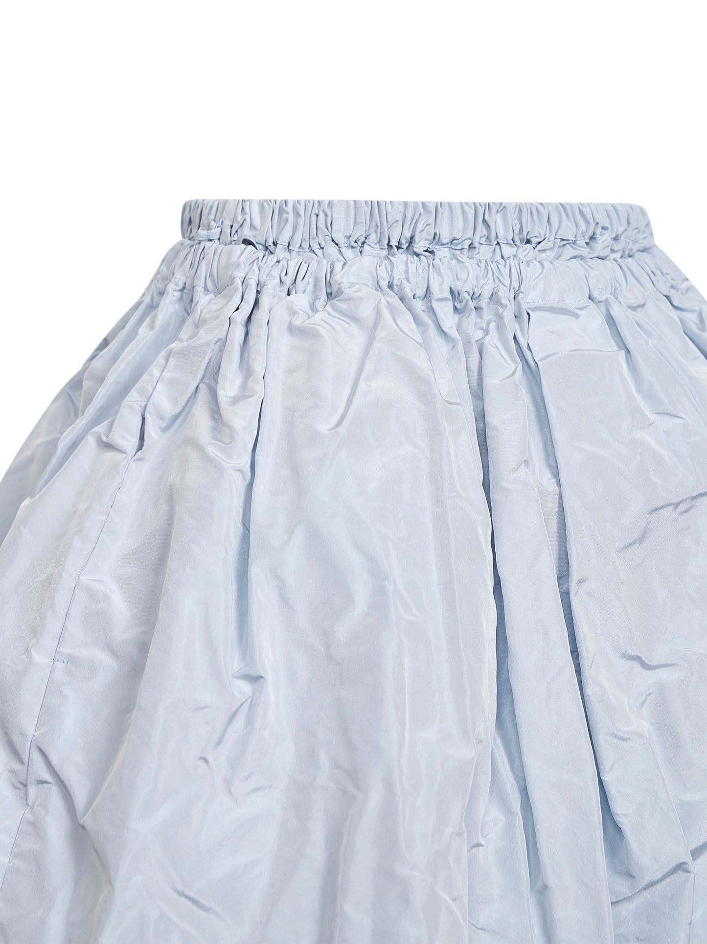 Prada Abbigliamento Women Light Blue Silk Technical Taffeta Short Skirt PRADA