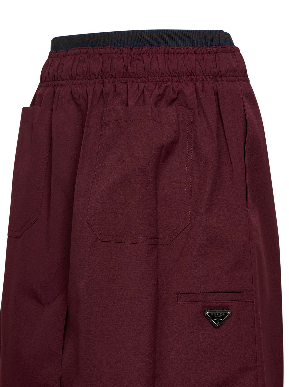 Prada Abbigliamento Women Garnet Twill Midi Skirt PRADA