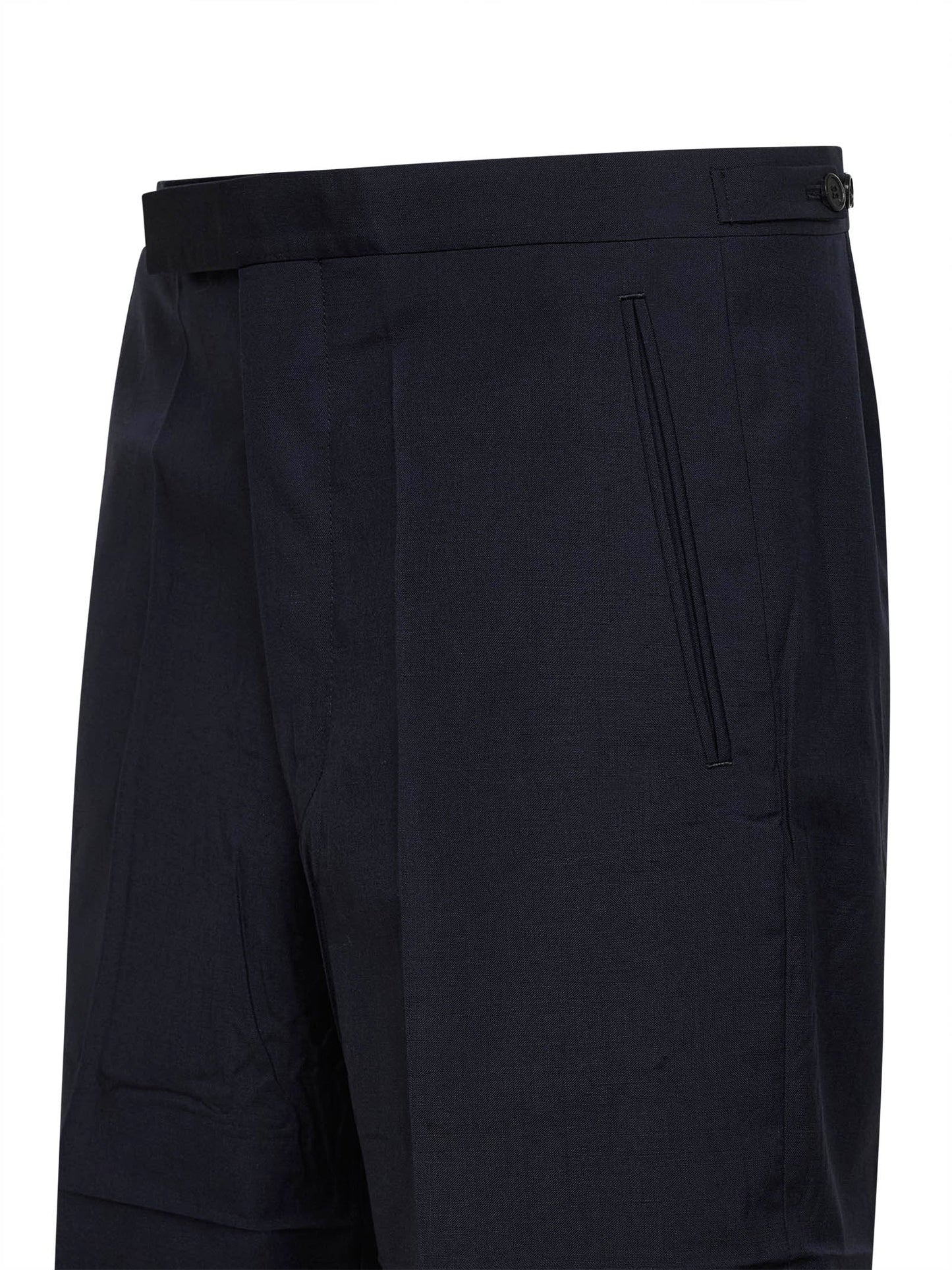 Prada Abbigliamento Men Blue Wool And Mohair Tailored Bermuda Shorts PRADA