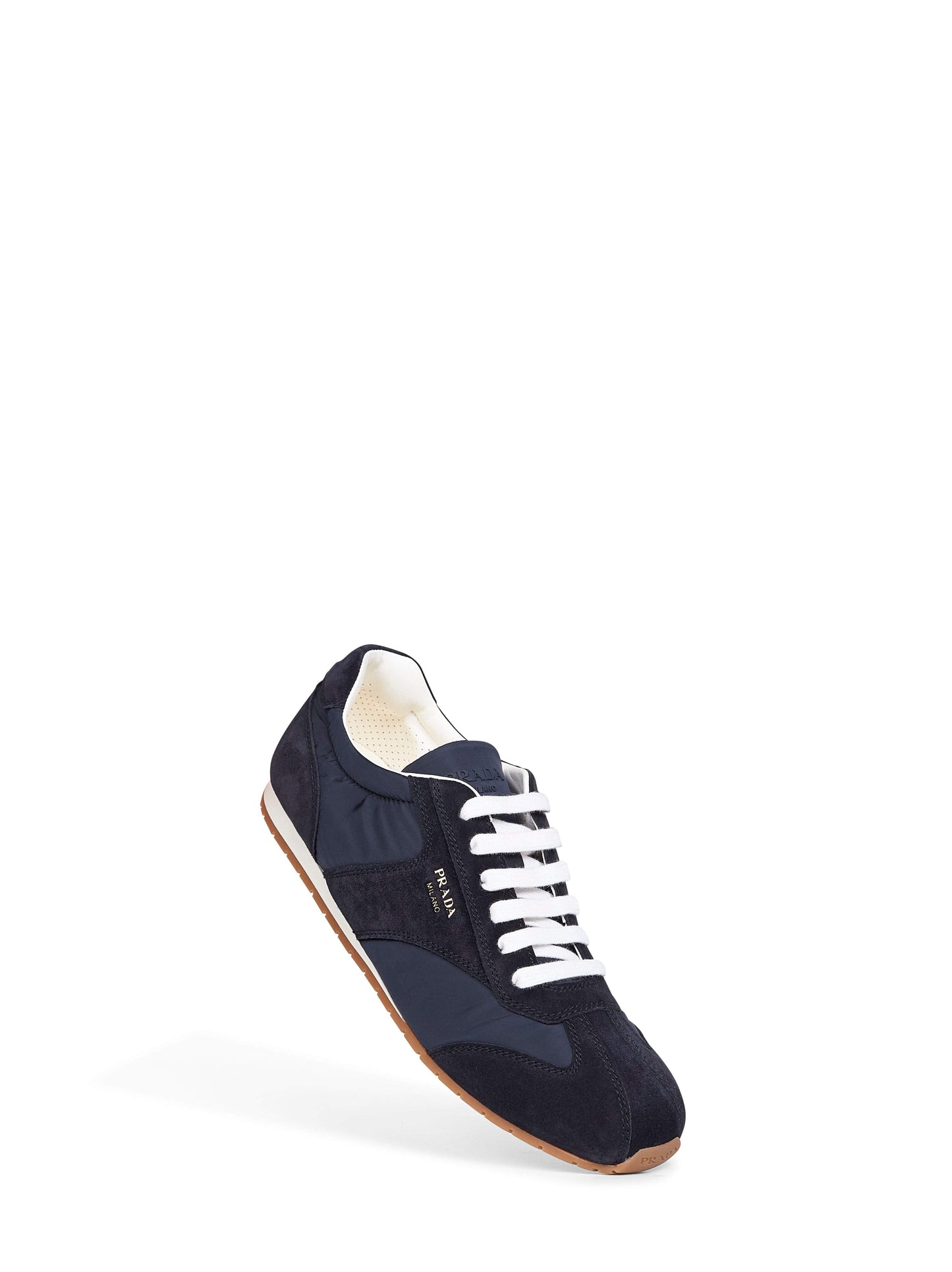 Prada Calzature Men Blue Re-Nylon And Suede Sneakers PRADA