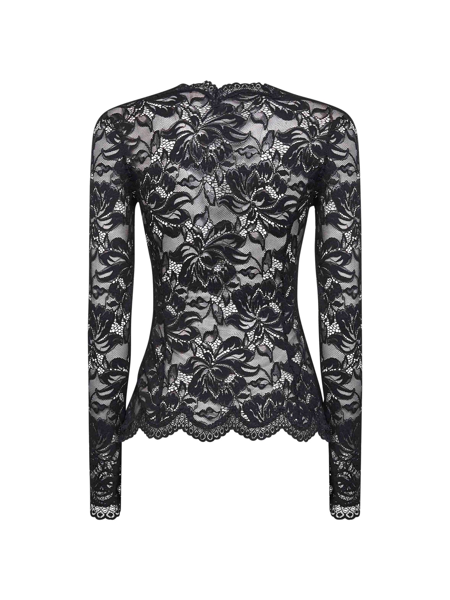 Rabanne Women Black Lace And Viscose Jersey Top PACO RABANNE