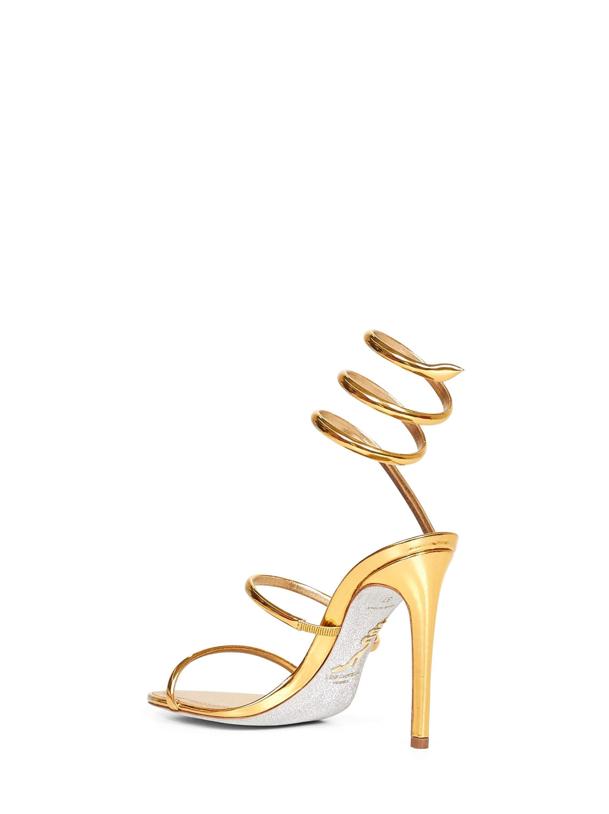 Rene Caovilla Women Metallic Gold Cleo 105 Sandals RENE CAOVILLA