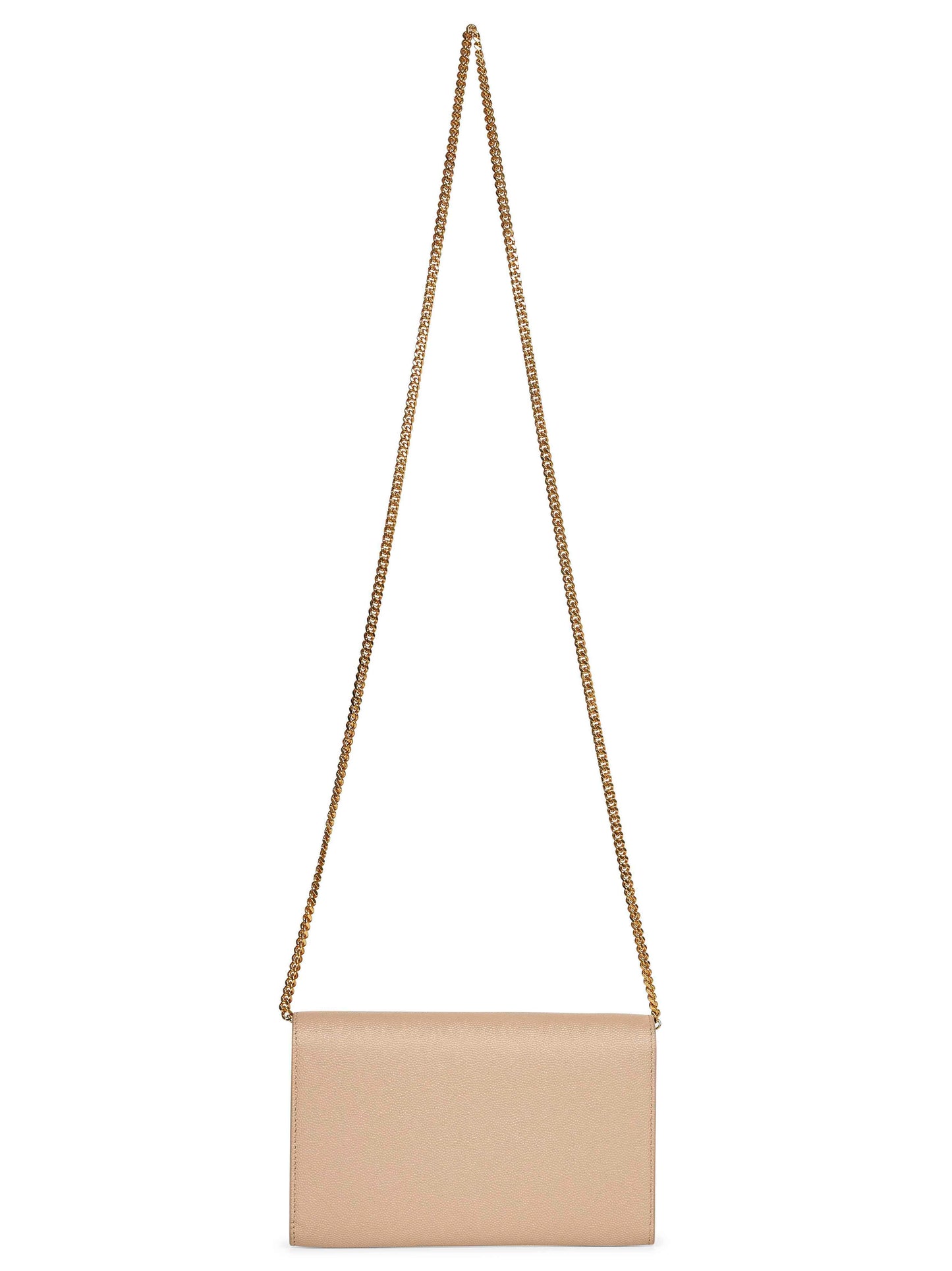 Saint Laurent Women Dark Beige Uptown Chain Wallet SAINT LAURENT