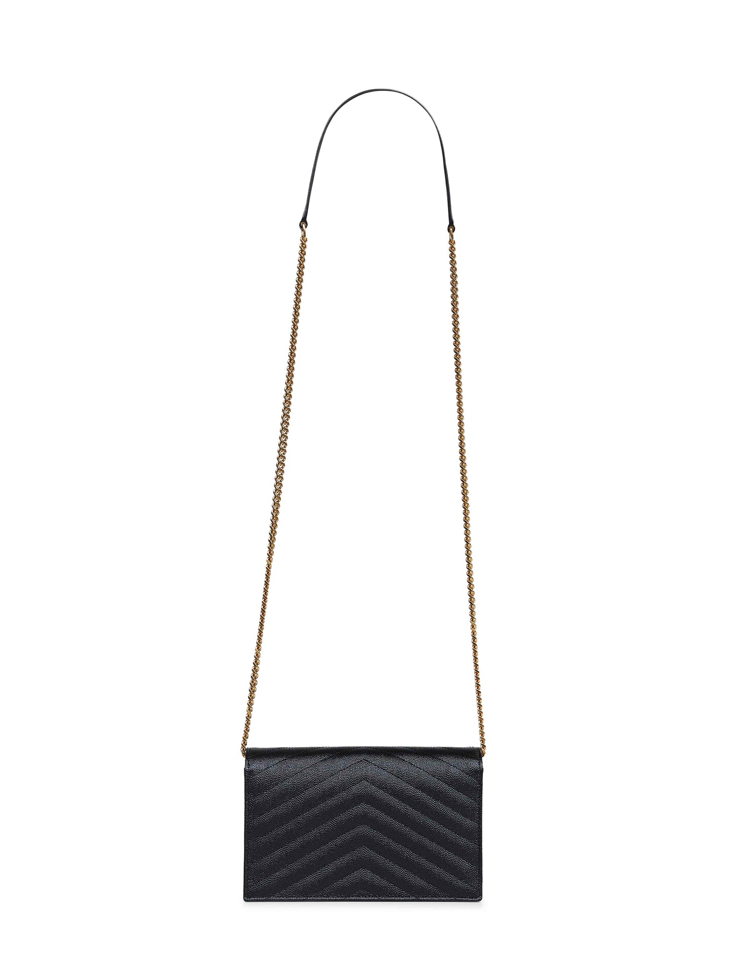Saint Laurent Women Black Cassandre Classic Envelope Clutch With Chain Shoulde Strap SAINT LAURENT
