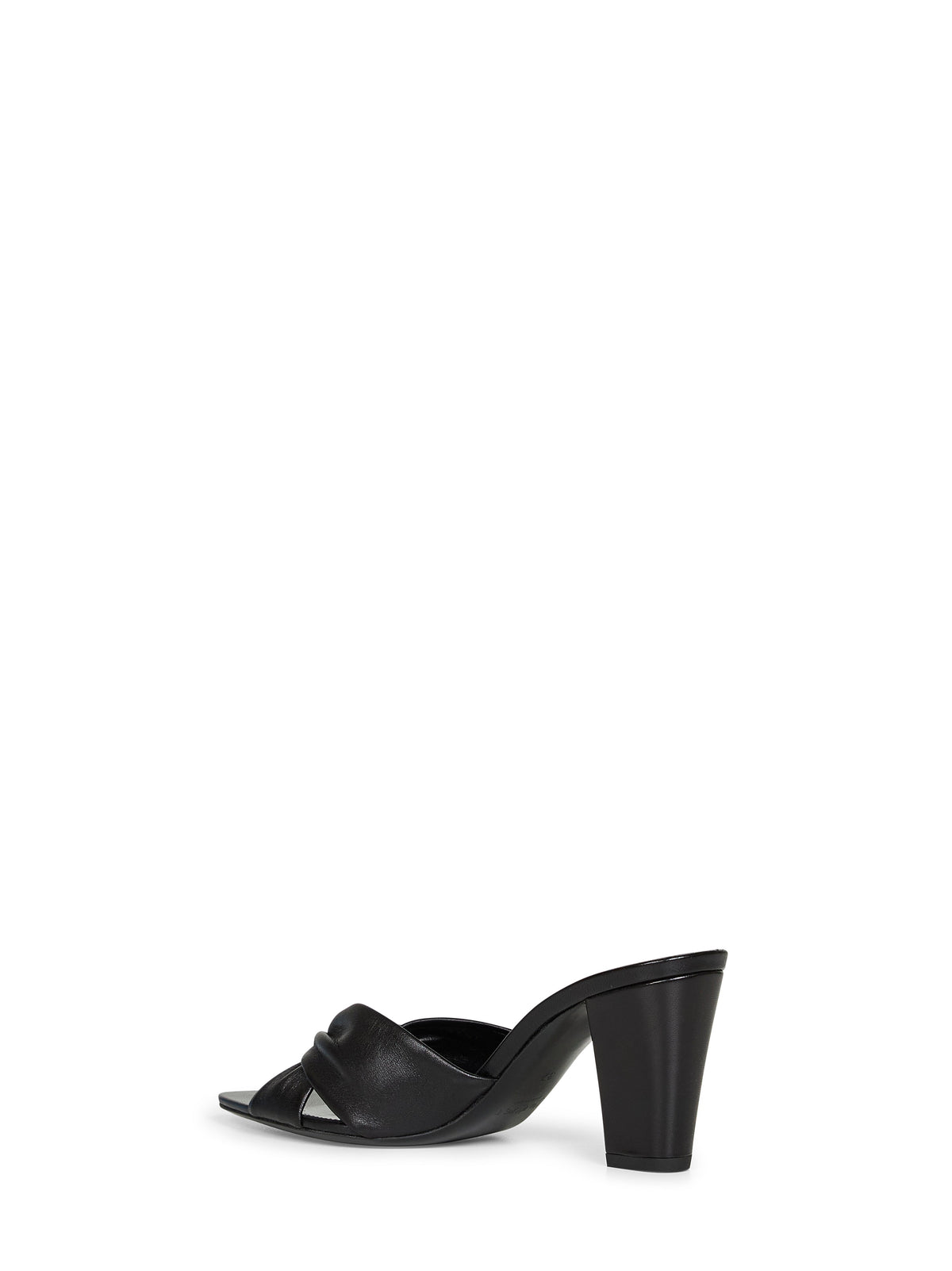 Saint Laurent Women Black Nappa Leather Franciane Mule Sandals SAINT LAURENT