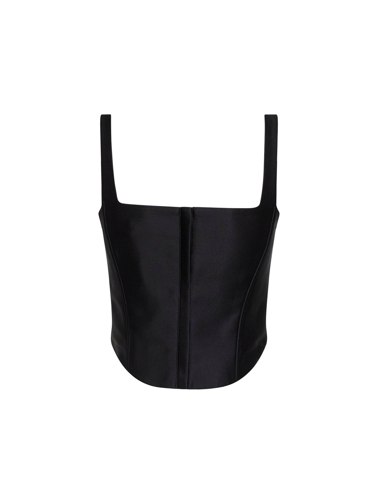 Self Portrait Women Black Taffeta Corset Top SELF-PORTRAIT