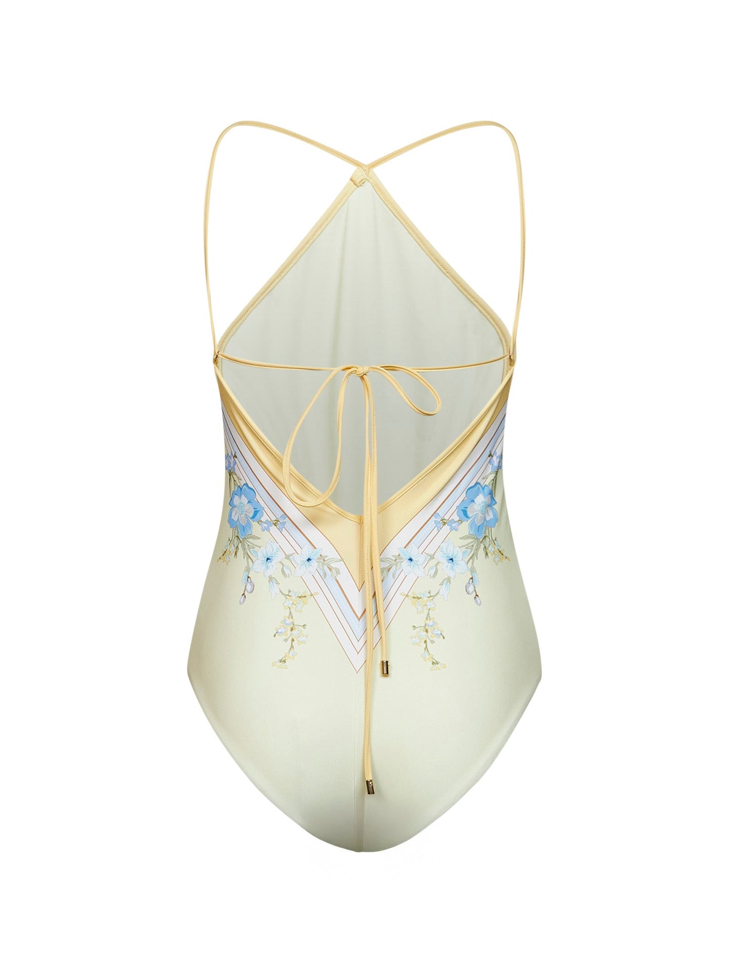 Self Portrait Women Yellow Scarf-Inspired Floral-Print Jersey One-Piece Swimsuit SELF-PORTRAIT