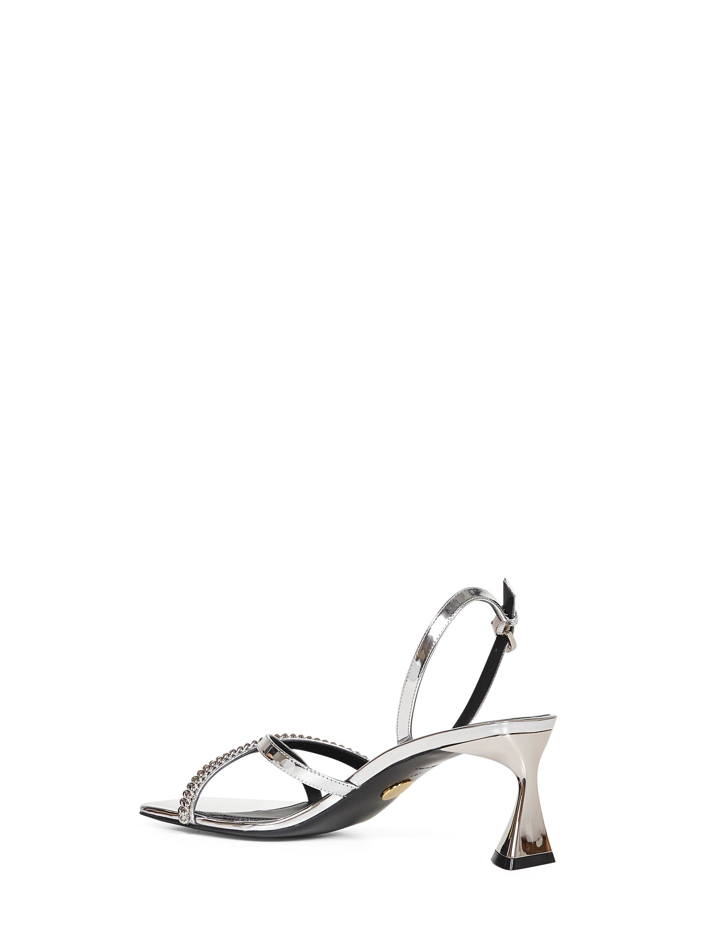 Stella Mccartney Women Silver Elsa Metallic Heeled Sandals STELLA MCCARTNEY
