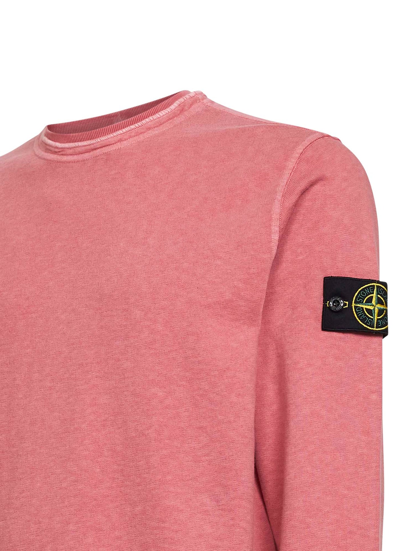 Stone Island Men Oleander Slub-Effect Malfilé Cotton Sweatshirt STONE ISLAND
