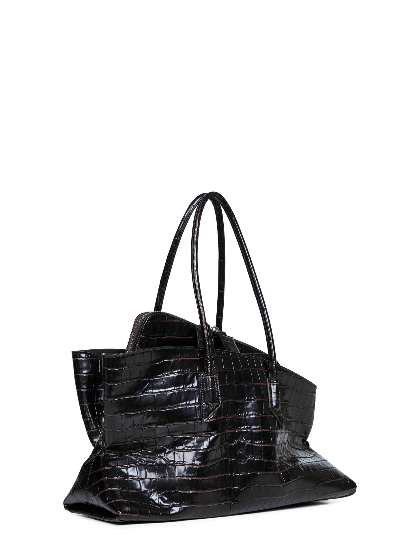 The Attico Women Coffee "La Passeggiata Medium" Top Handle Bag THE ATTICO