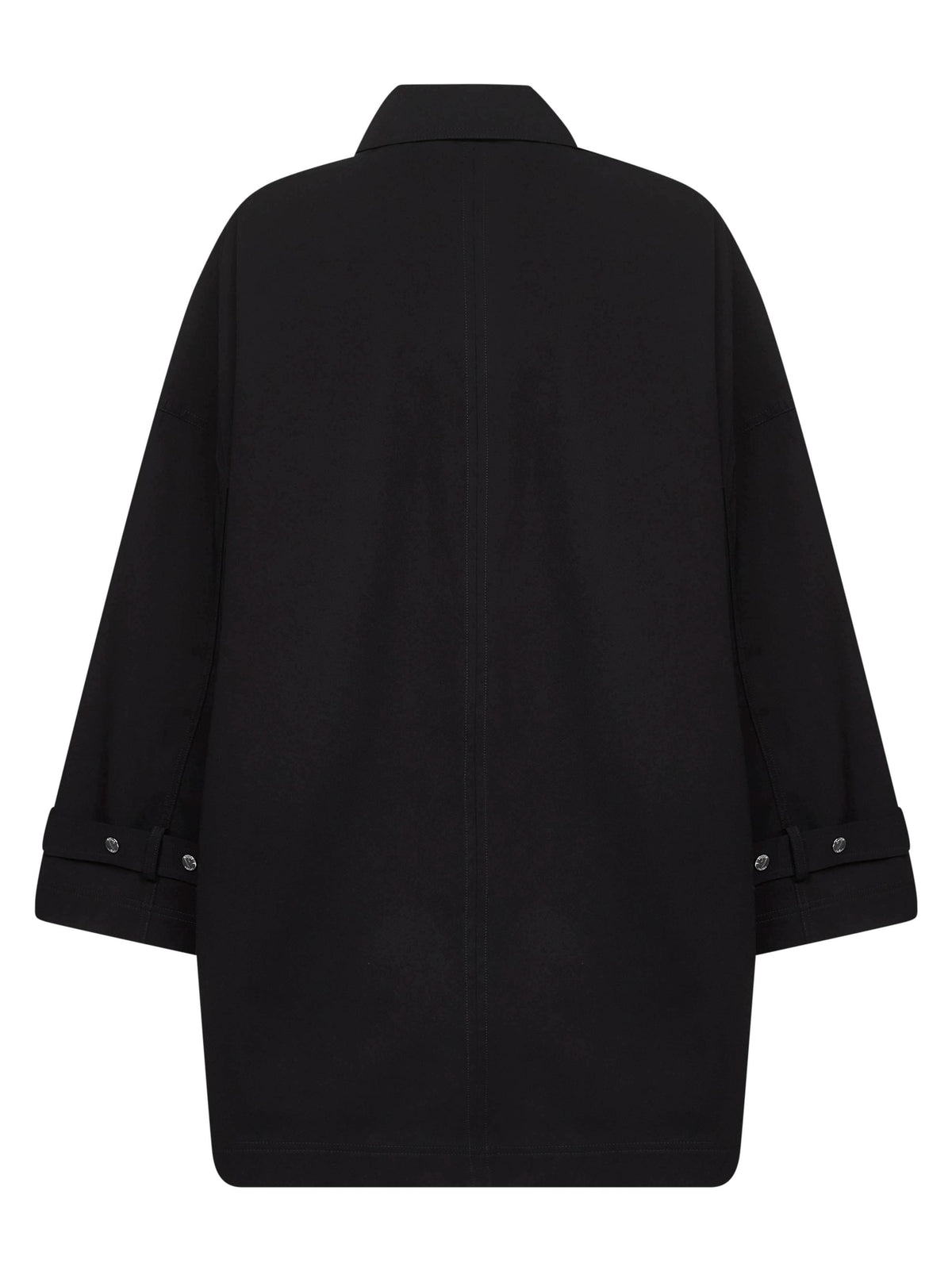 Toteme Women Black Organic Cotton Oversized Trench Jacket TOTEME