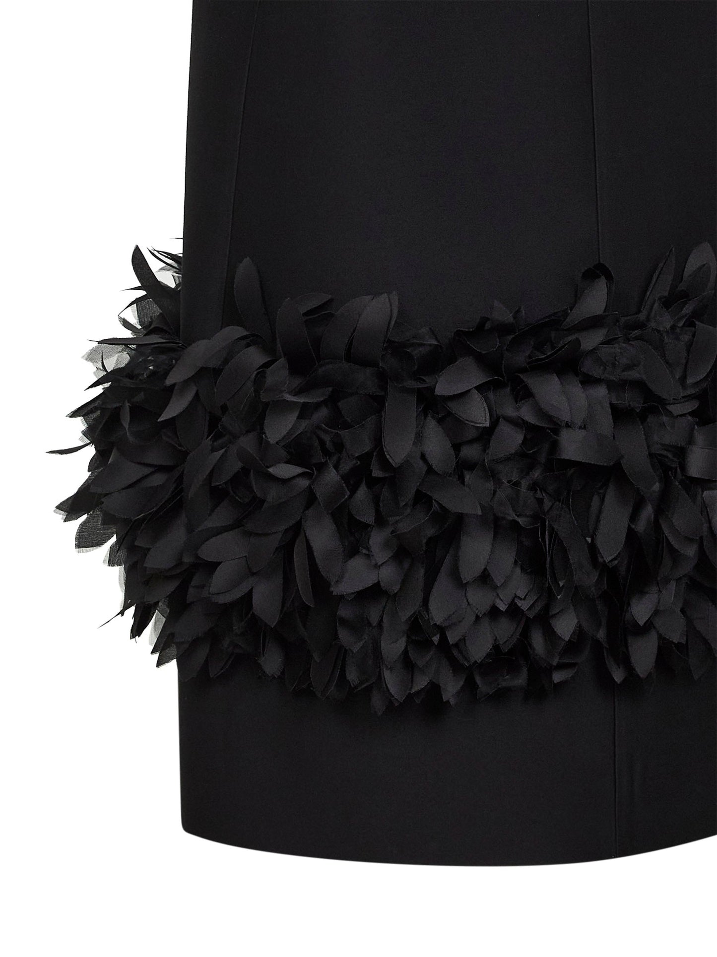 Toteme Women Black Wool And Silk Petal Midi Skirt TOTEME