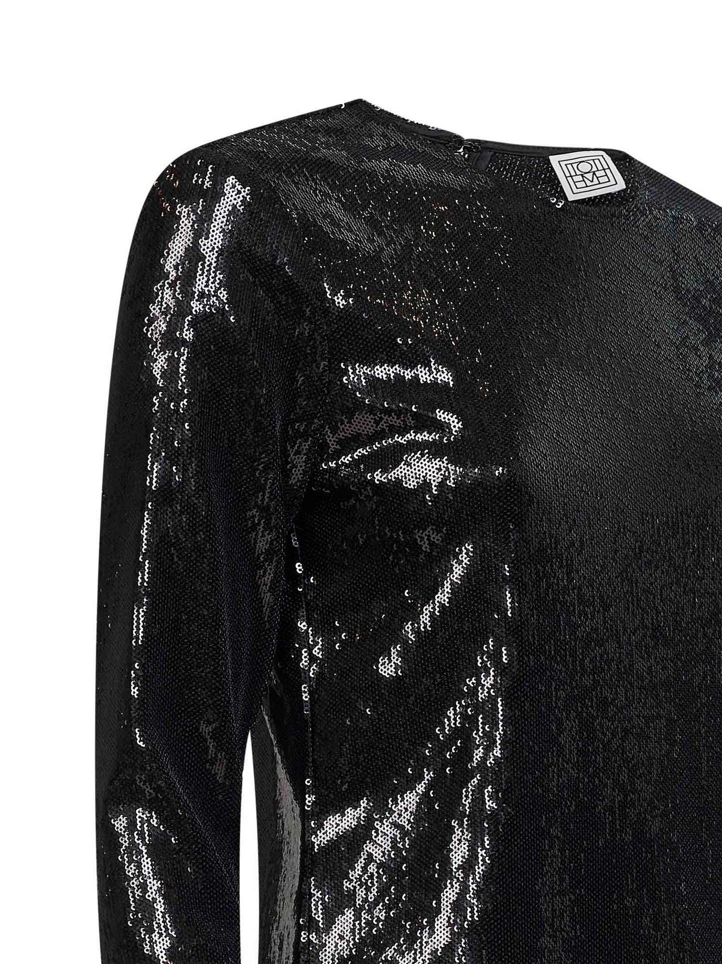 Toteme Women Black Sequin Long-Sleeved Top TOTEME